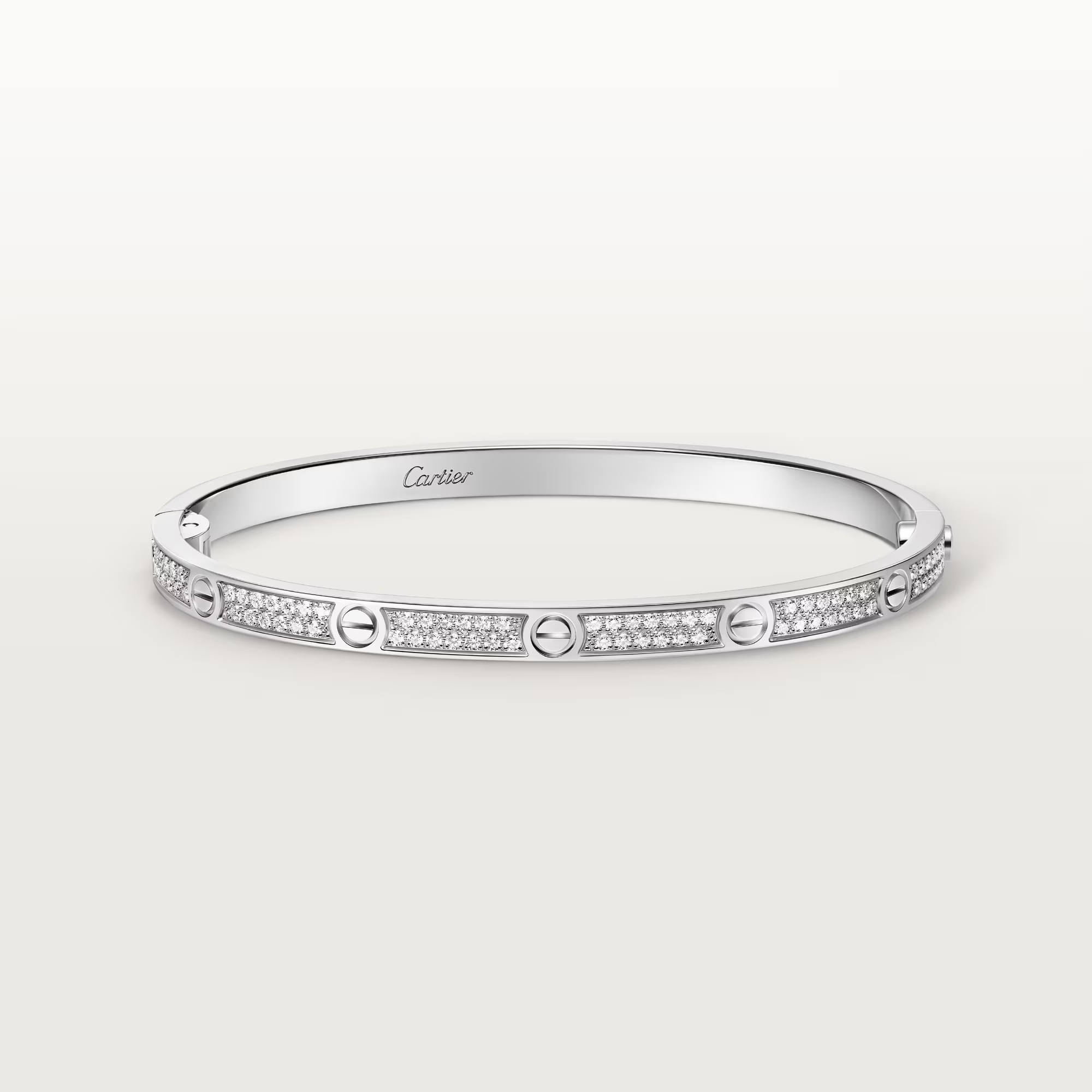 Carty Love Stardust Bracelet ,White Gold ,2 row Moissanite