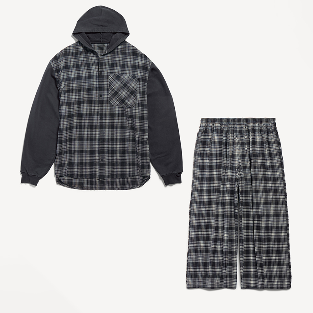 Balenciaga Hooded Hybrid Shirt Pantaloni Hybrid Large Fit #380530