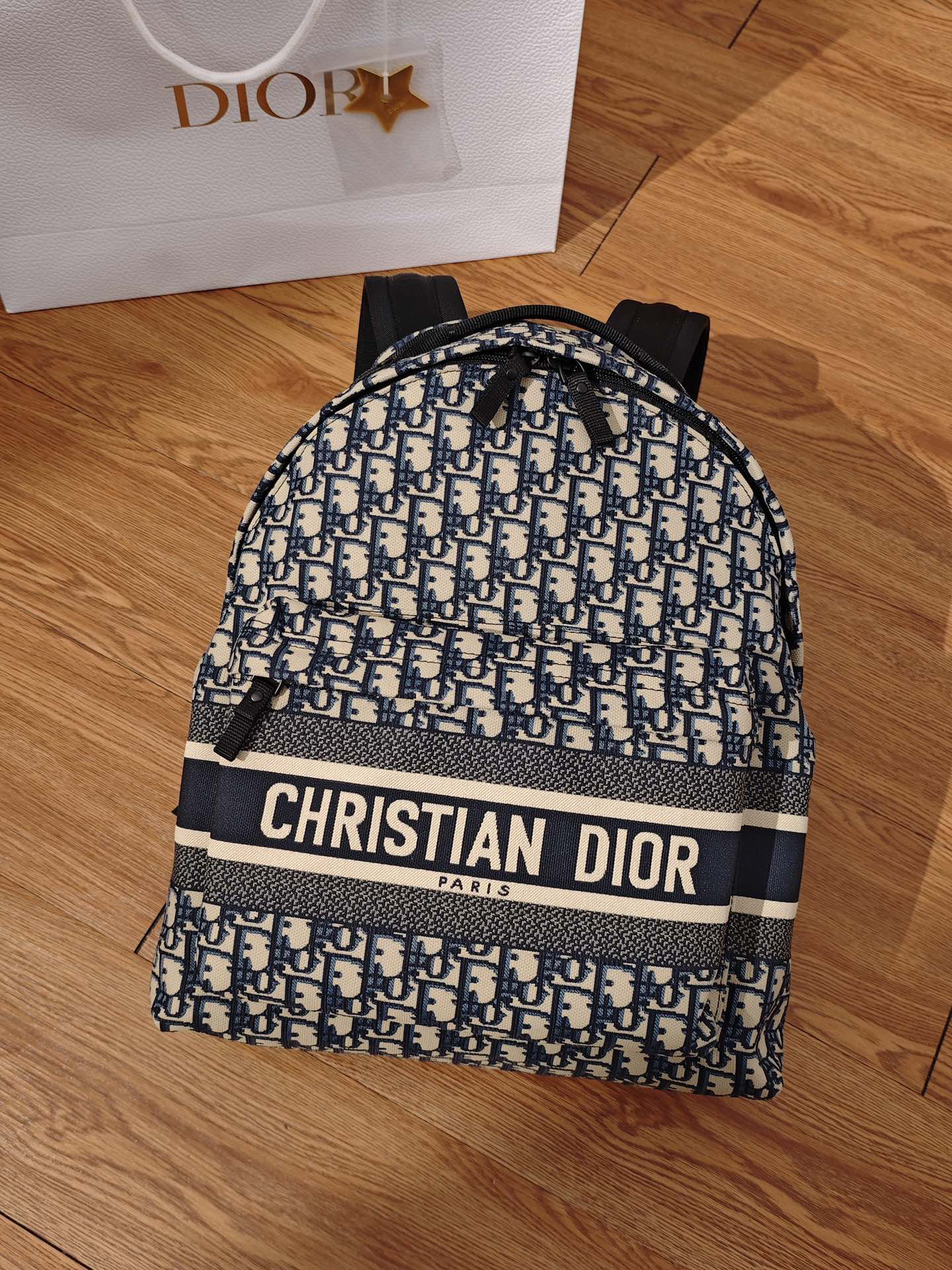 [TOP] Christian Dior Backpack - Navy Blue - 711 Luxury