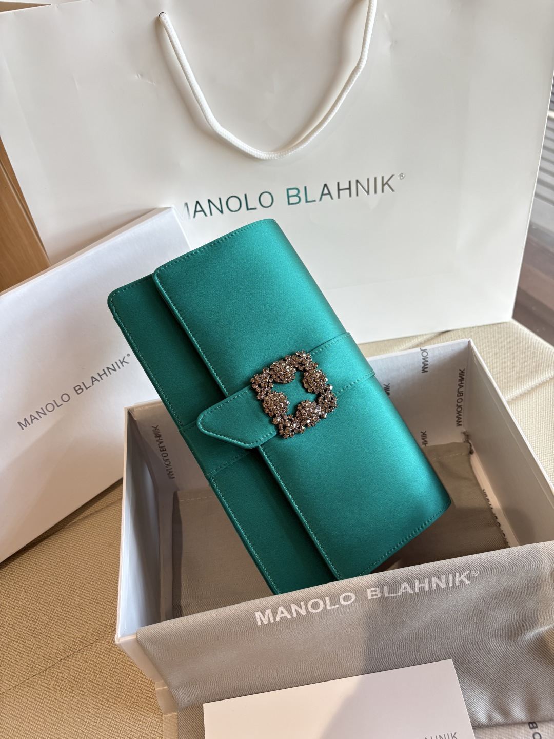 [TOP] MANOLO BLAHNIK Bag 12*24*6cm - Green - 711 Luxury