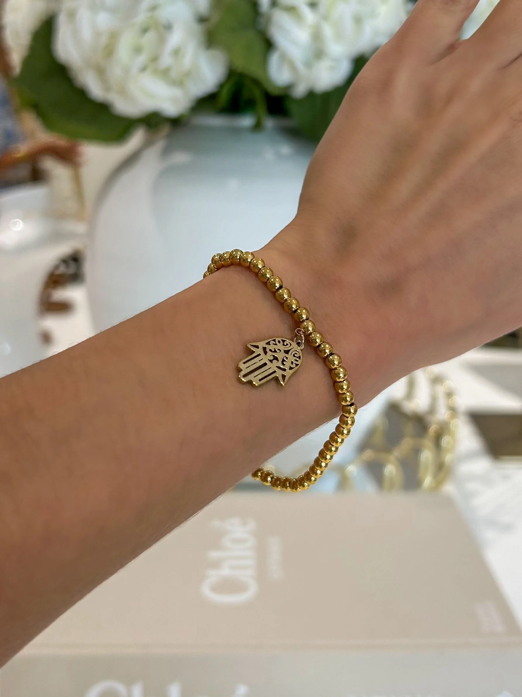 Hamsa Hand Elasticated Bracelet (2 Colours)