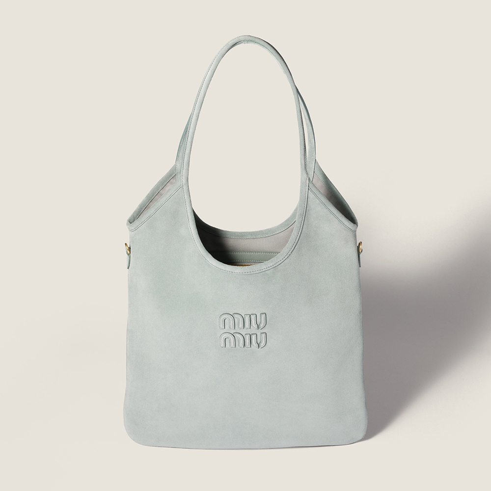 MiuMiu Powder Blue Ivy Suede Bag #382952