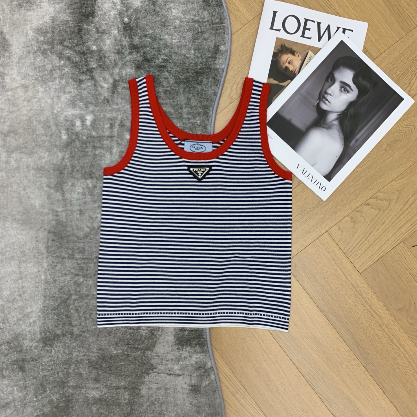 [TOP] PRADA  Knitted Vest - Stripe