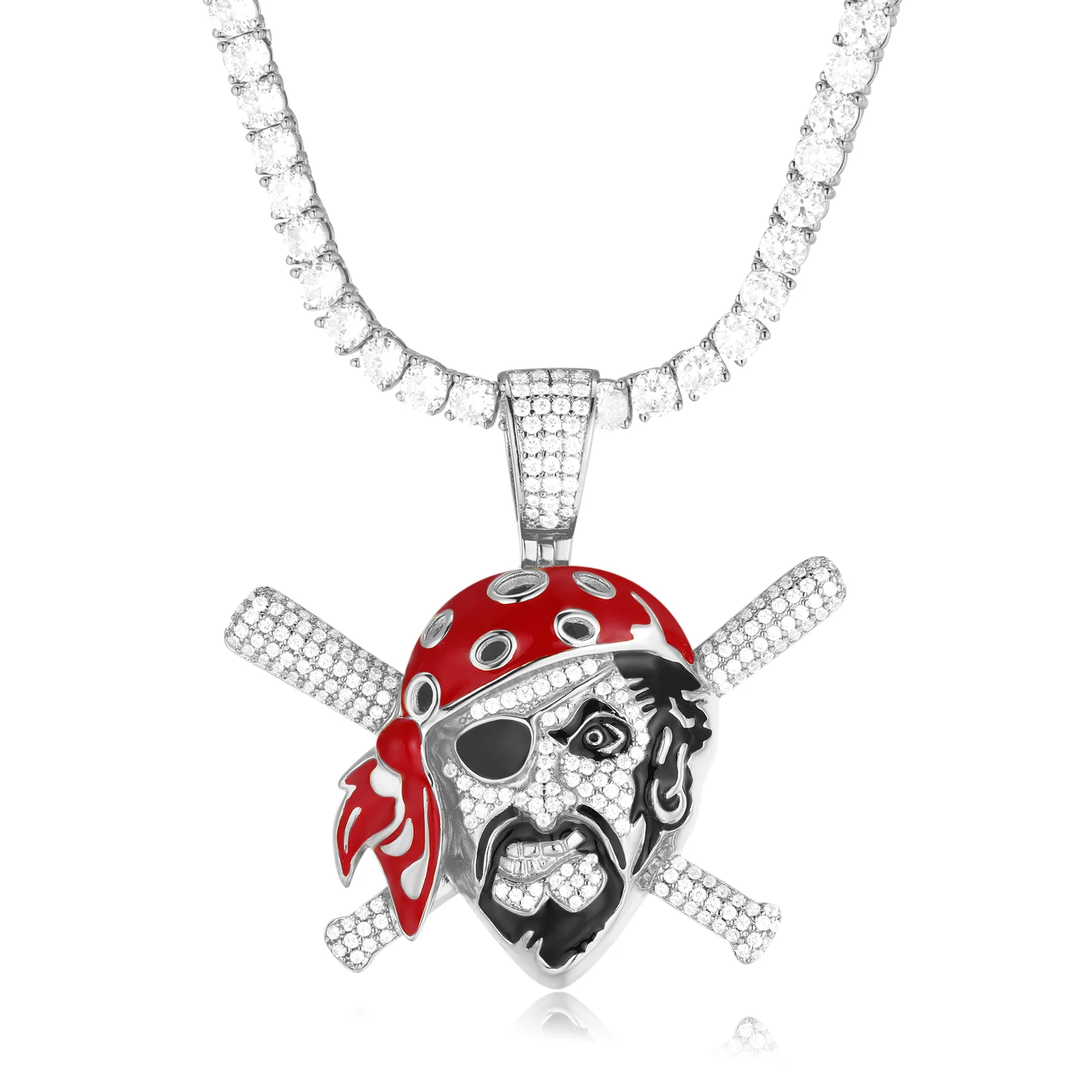 Christmas Gift-14K Gold Enamel Aden Gulf Pirate Pendant