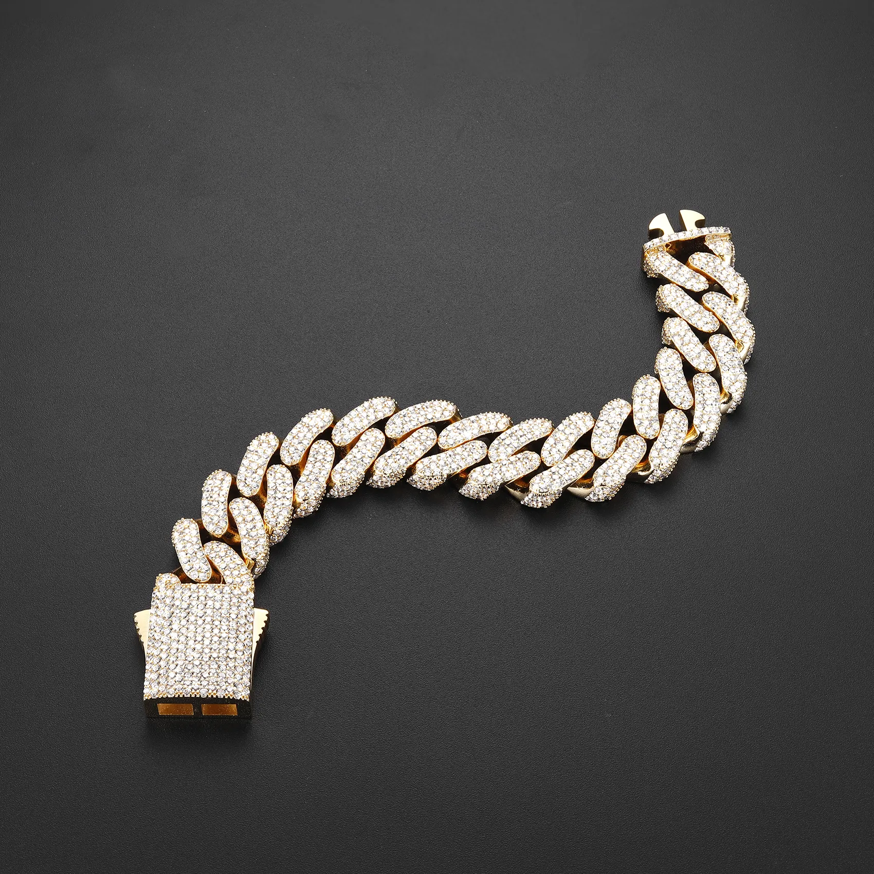 15mm Full Round Cut Miami Bracelet