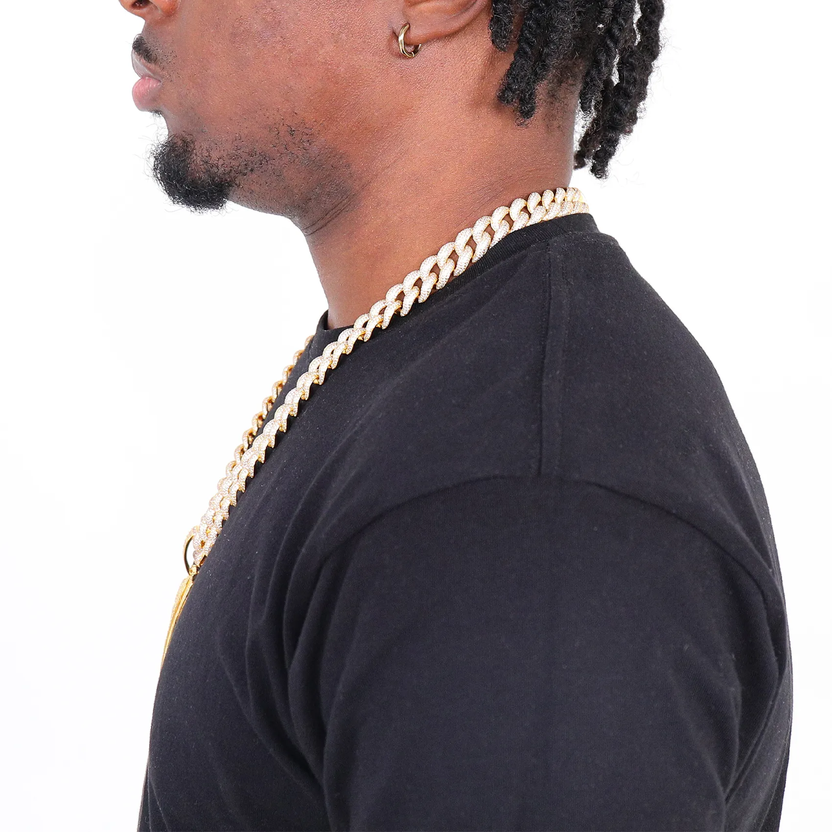 14K Gold Dollar Sign Pendant