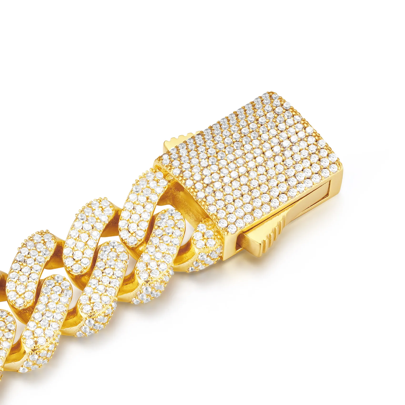 15mm Full Round Cut Miami Bracelet