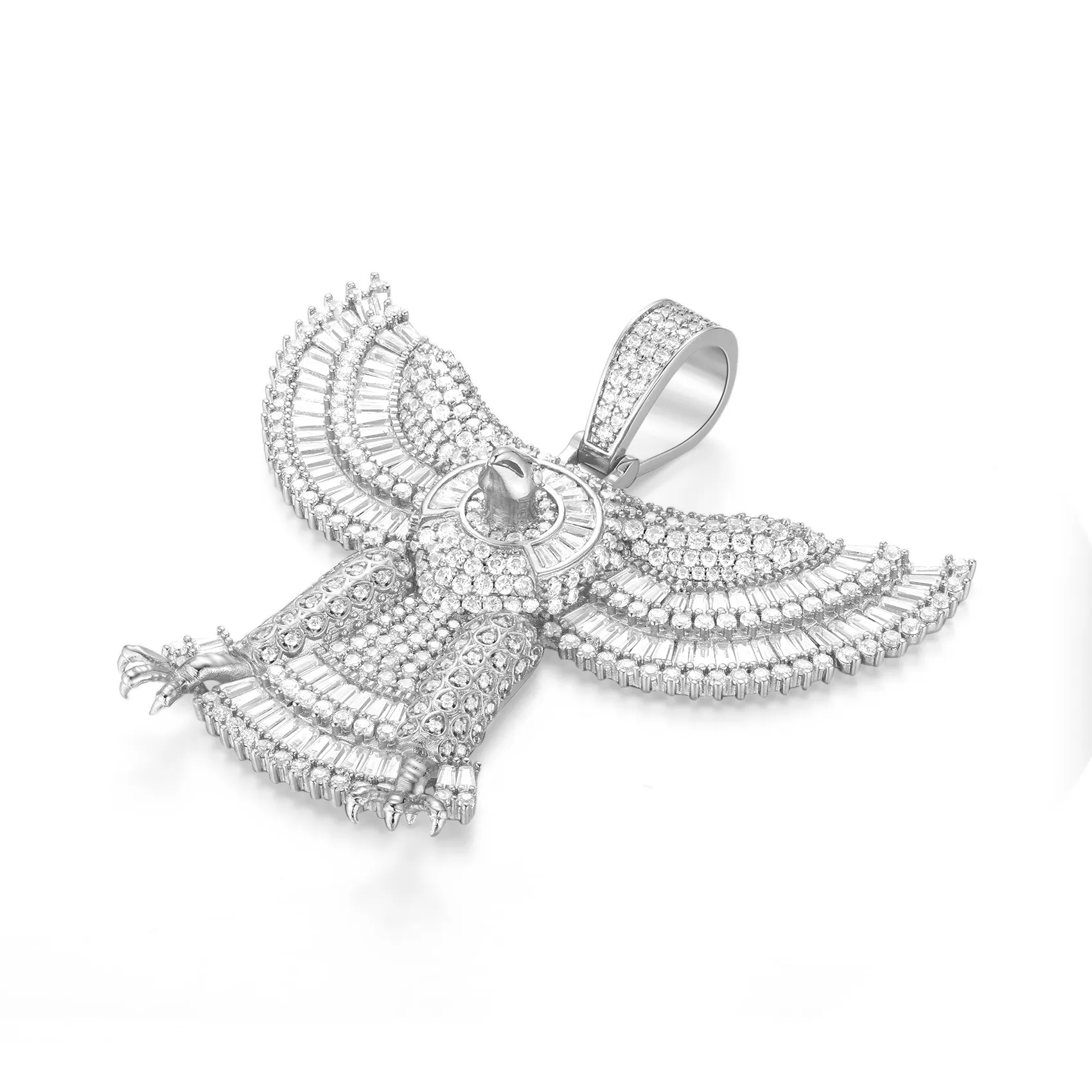 14K Gold Raptor Eagle Pendant