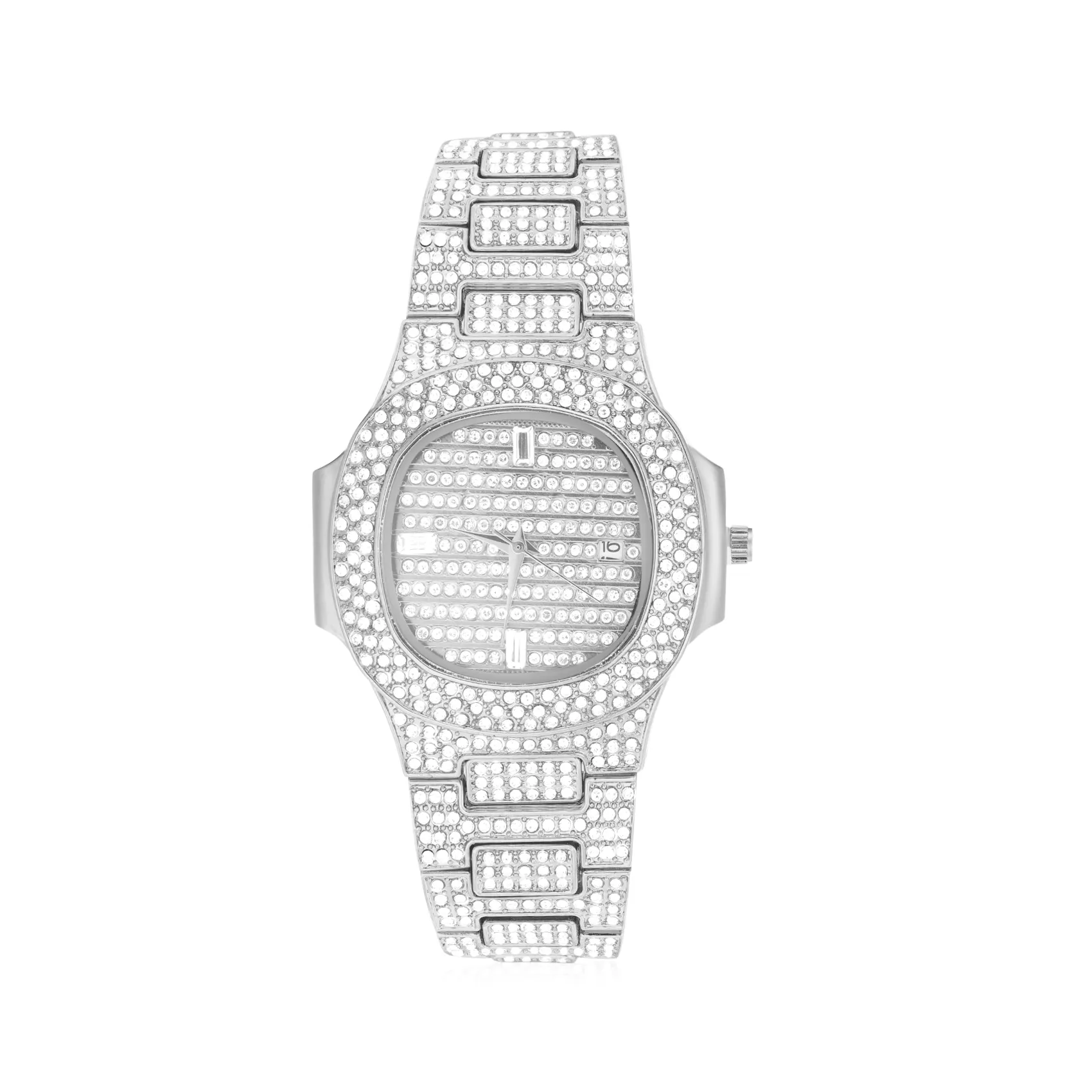 Round Cut Diamond Water Resistant Women's Quartz Watch