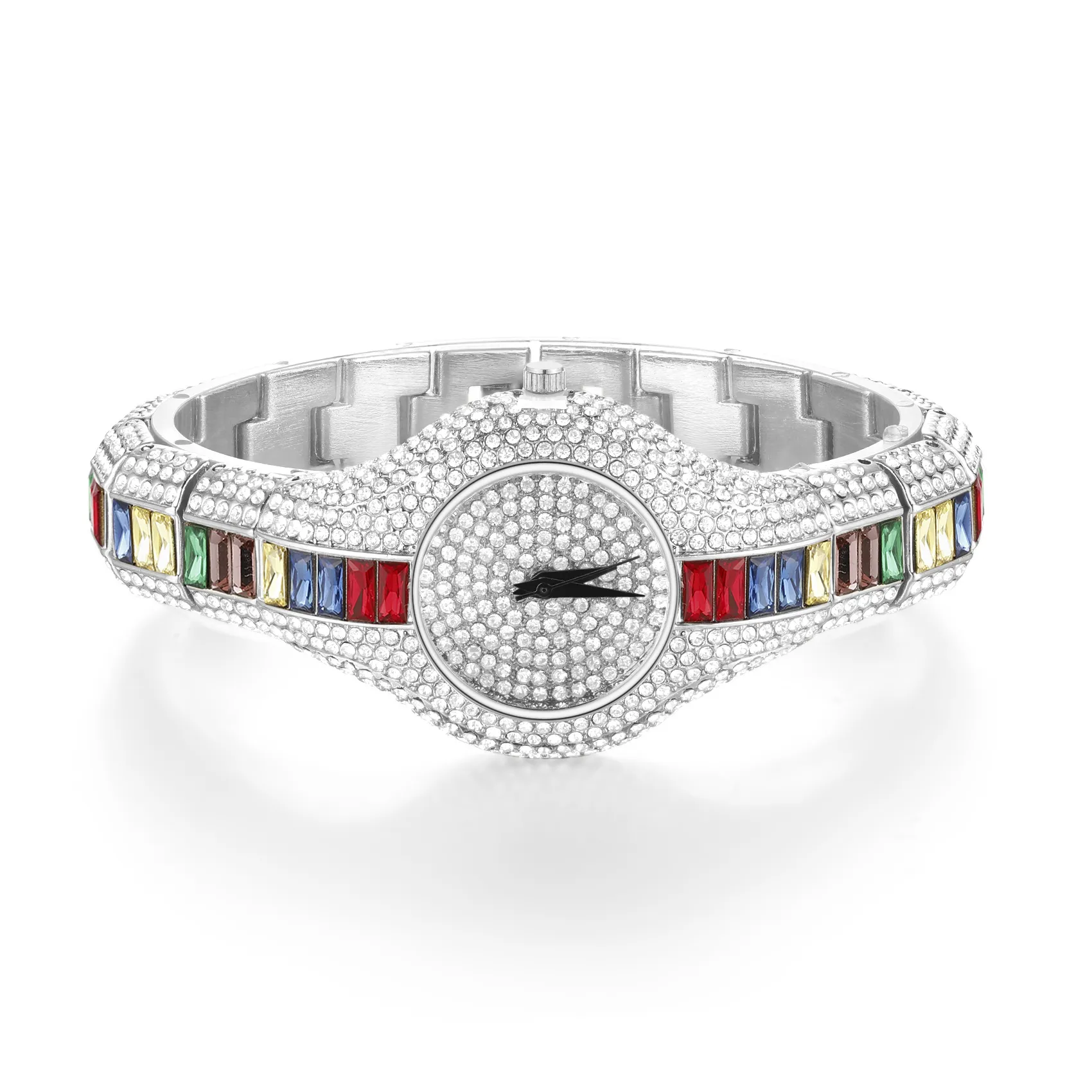 Emerald Cut Diamond Water Resistant Women's Quartz Watch