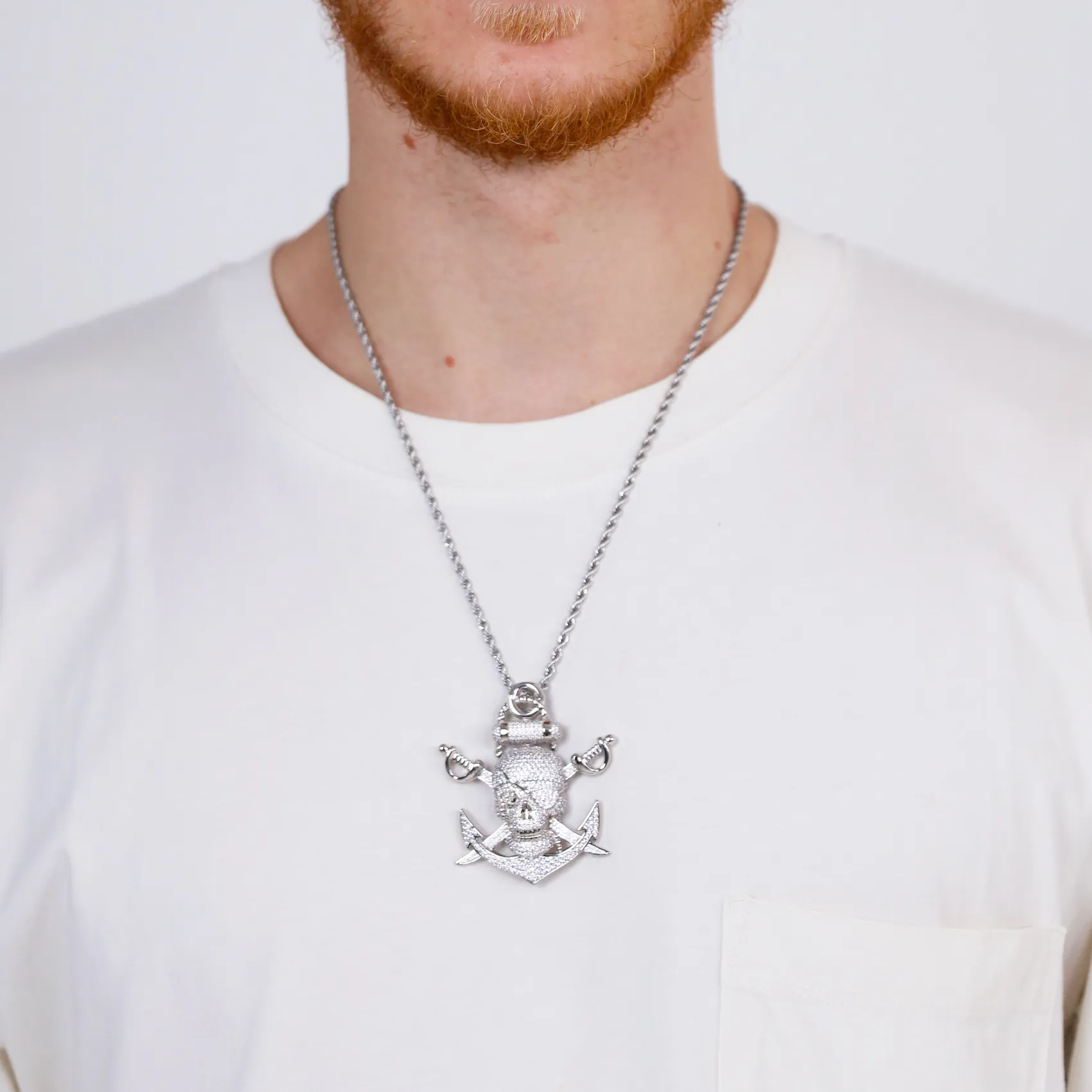 14K Gold Aden Gulf Pirate Skull Pendant