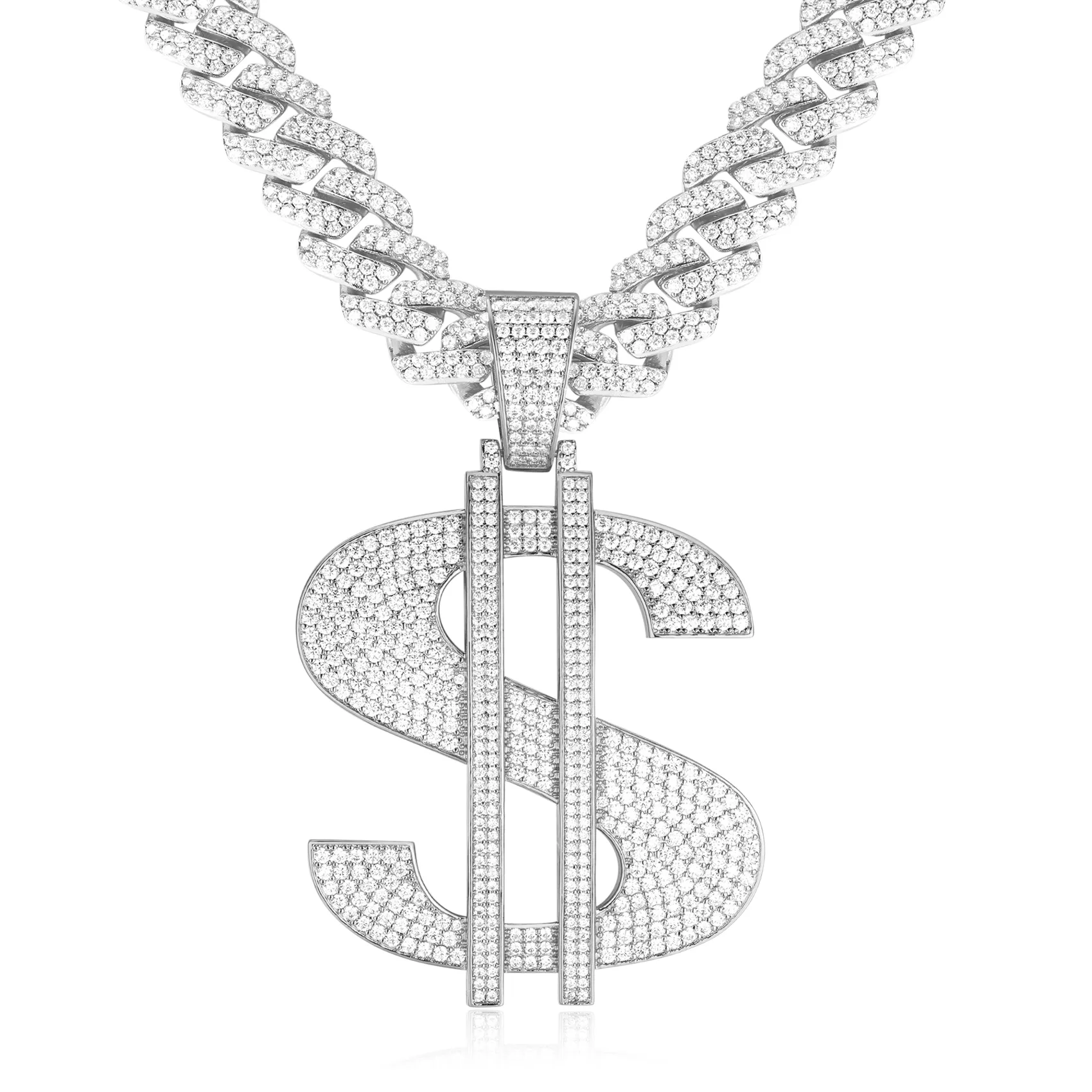 14K Gold Dollar Sign Pendant