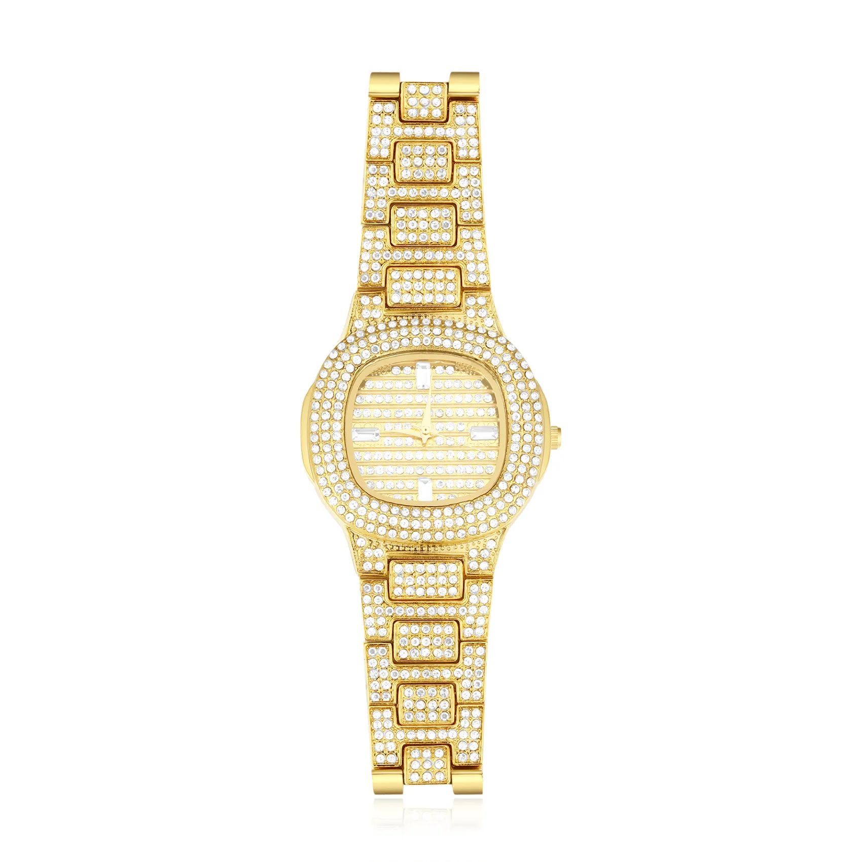 Round Cut Diamond Water Resistant Women's Quartz Watch