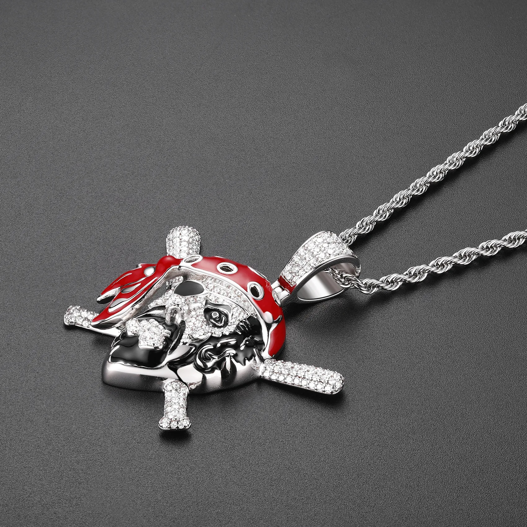 Christmas Gift-14K Gold Enamel Aden Gulf Pirate Pendant