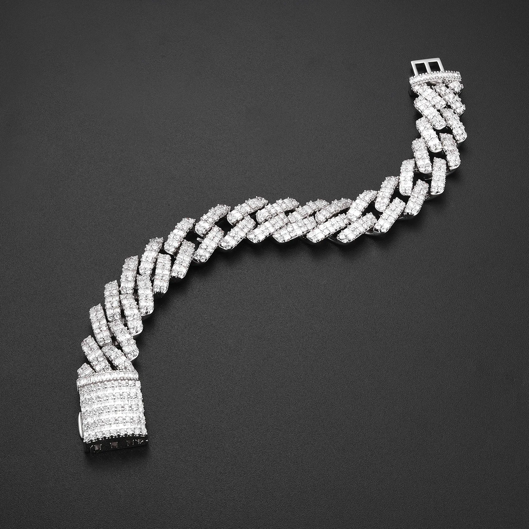 15mm Emerald Cut Prong Bracelet