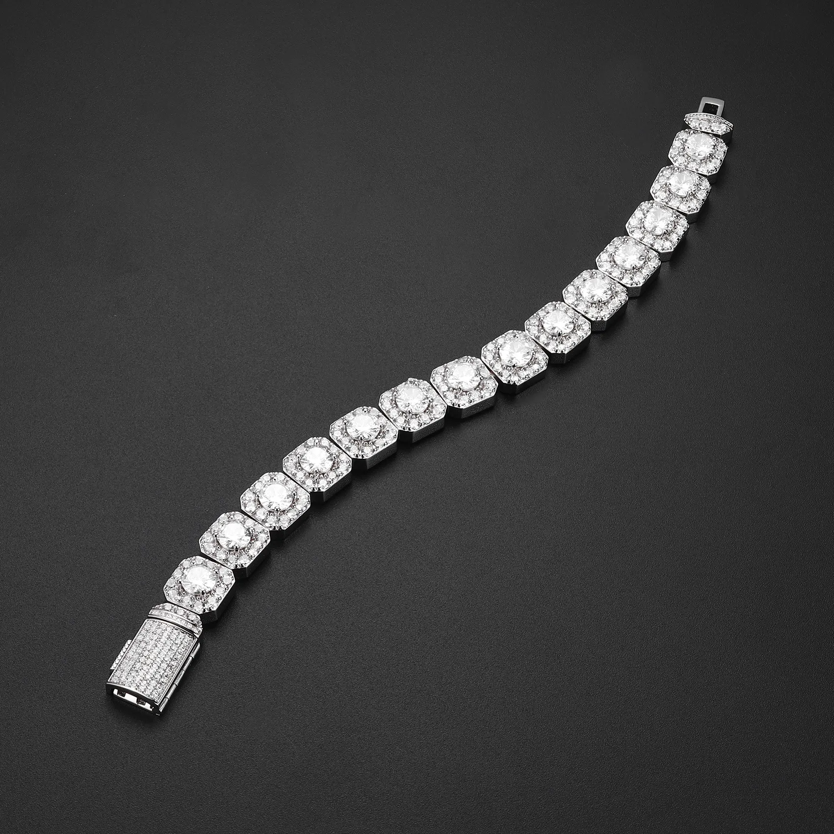 12mm Iced Tennis Bracelet