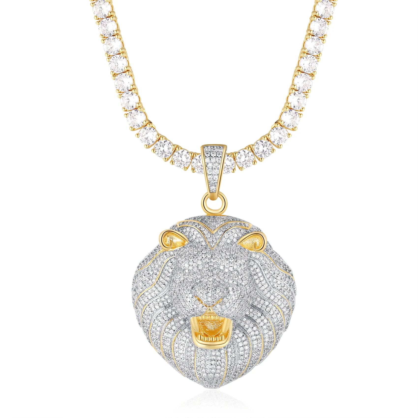 Beast Roaring Lion Head Pendant