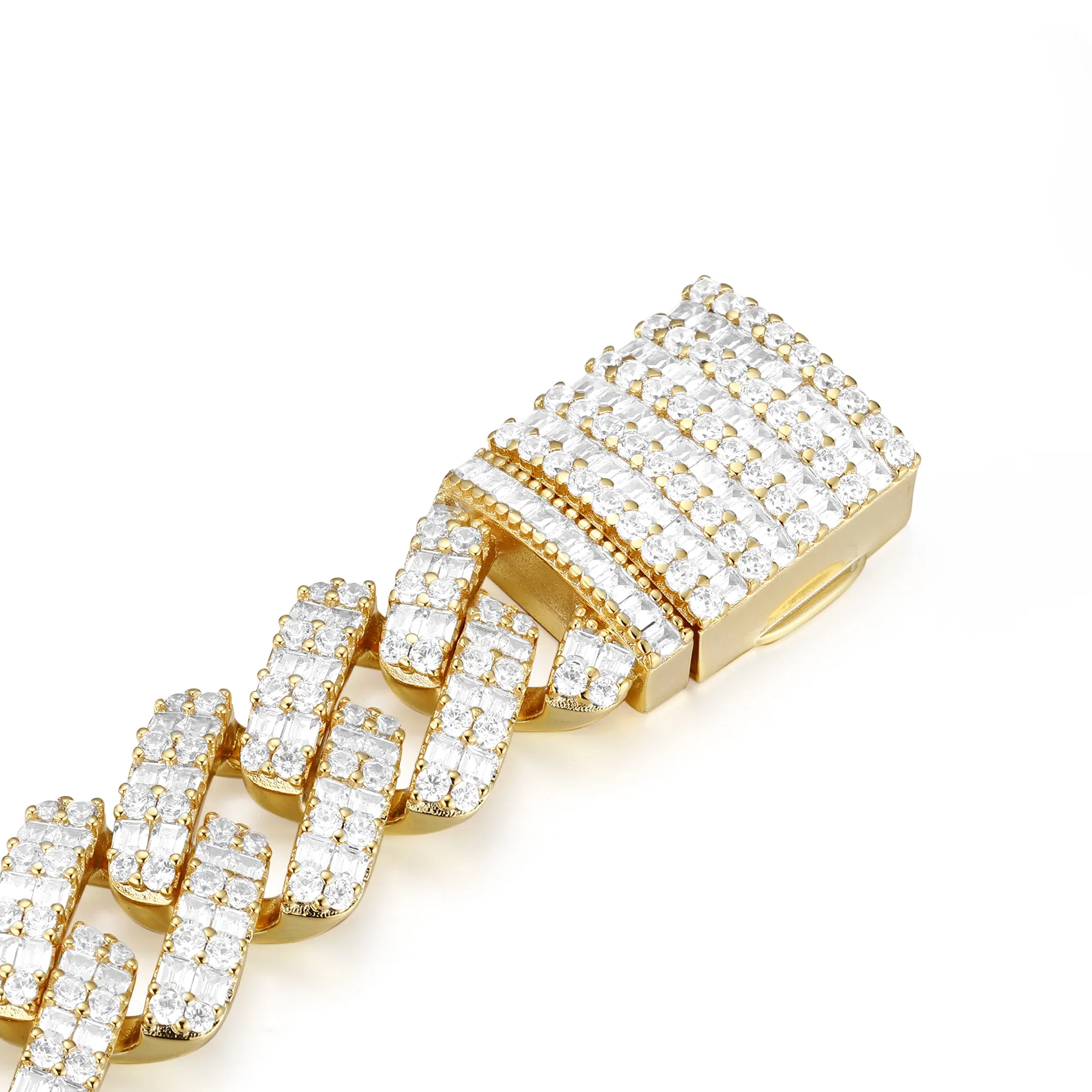 15mm Emerald Cut Prong Bracelet