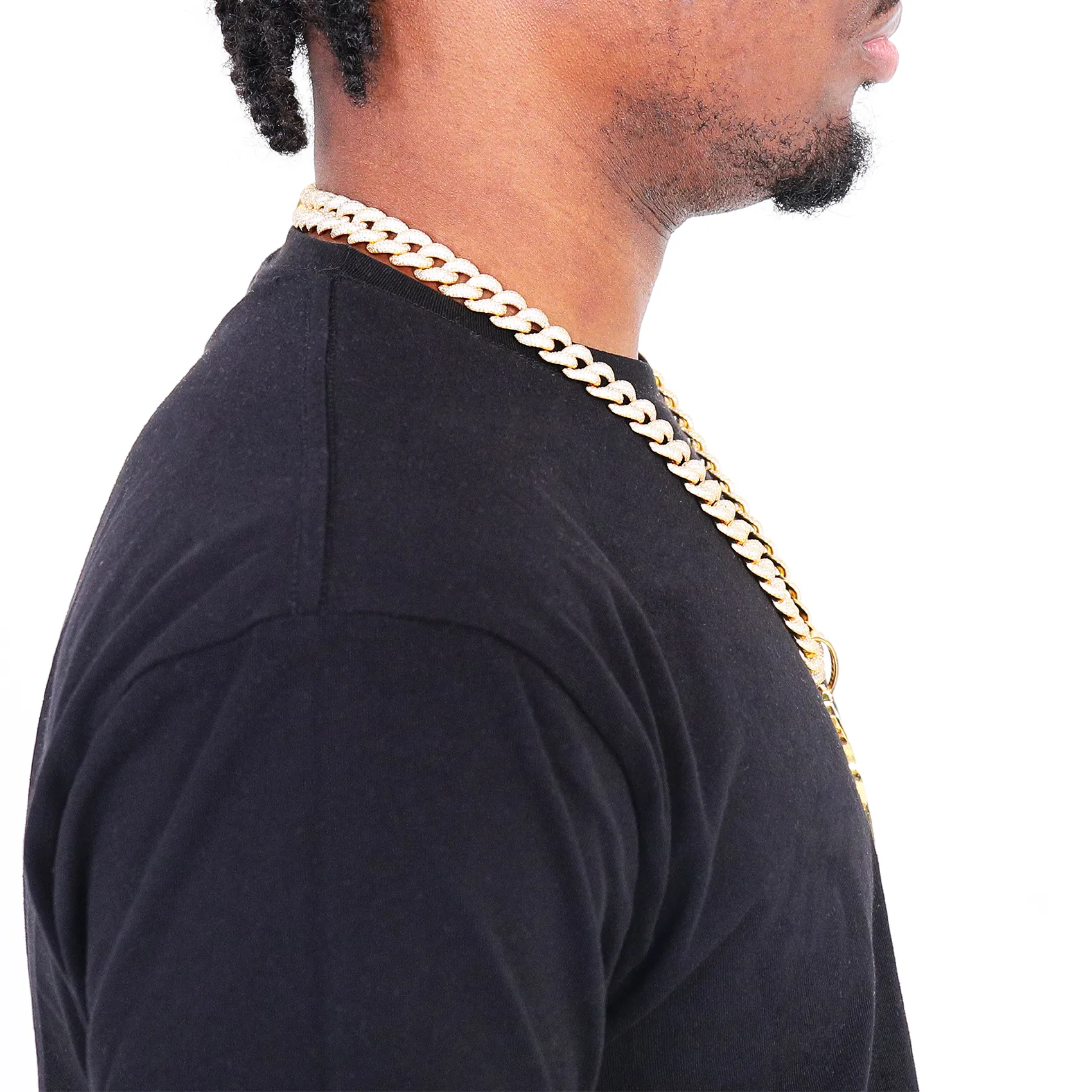 14K Gold Dollar Sign Pendant