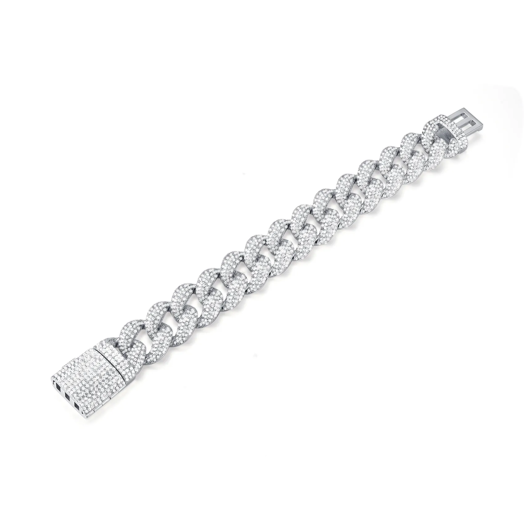 18mm Mars Round Cut Miami Cuban Bracelet