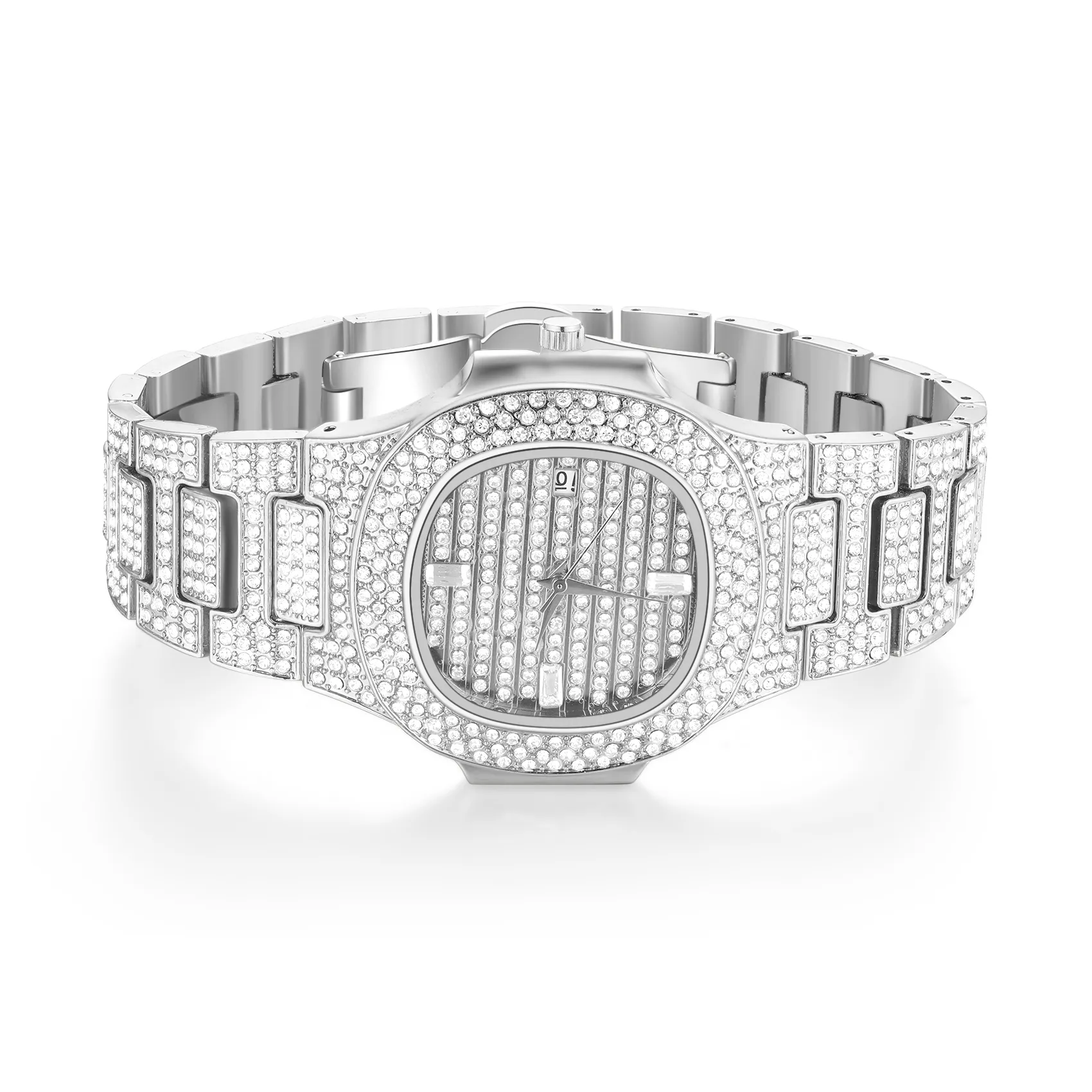 Round Cut Diamond Water Resistant Women's Quartz Watch