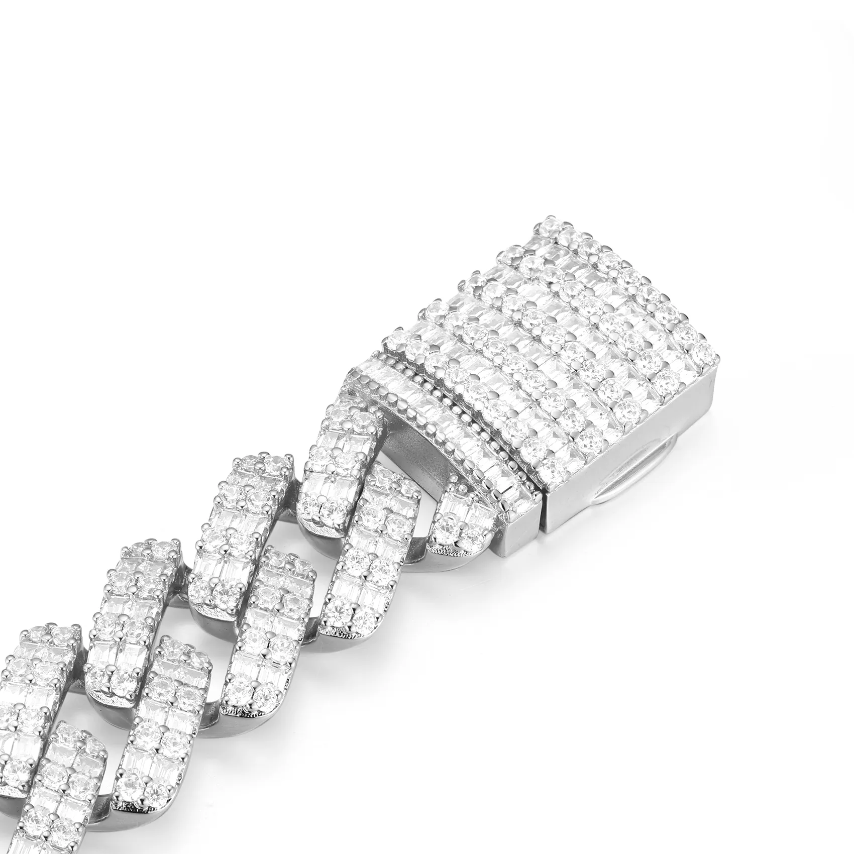 15mm Emerald Cut Prong Bracelet