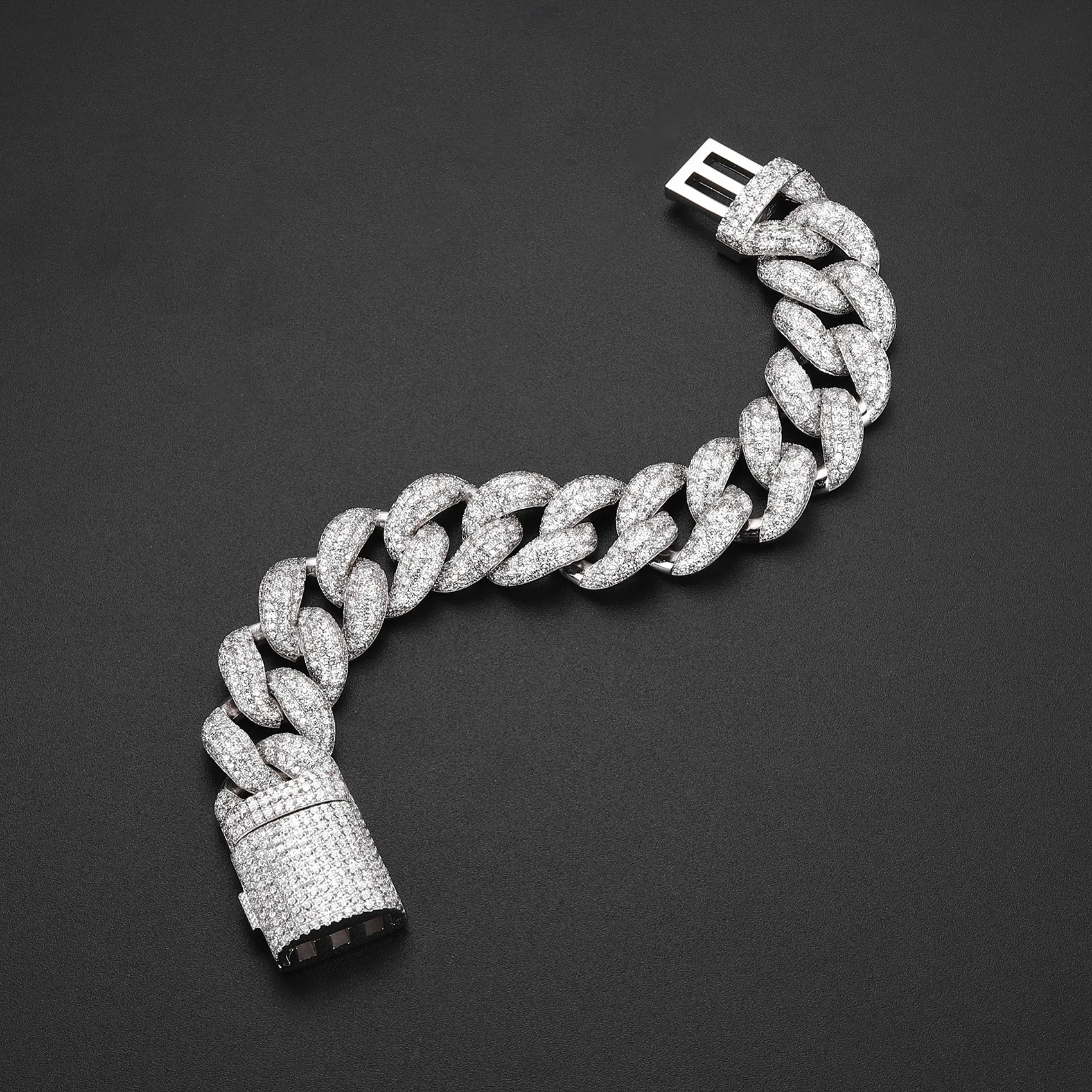 18mm Mars Round Cut Miami Cuban Bracelet