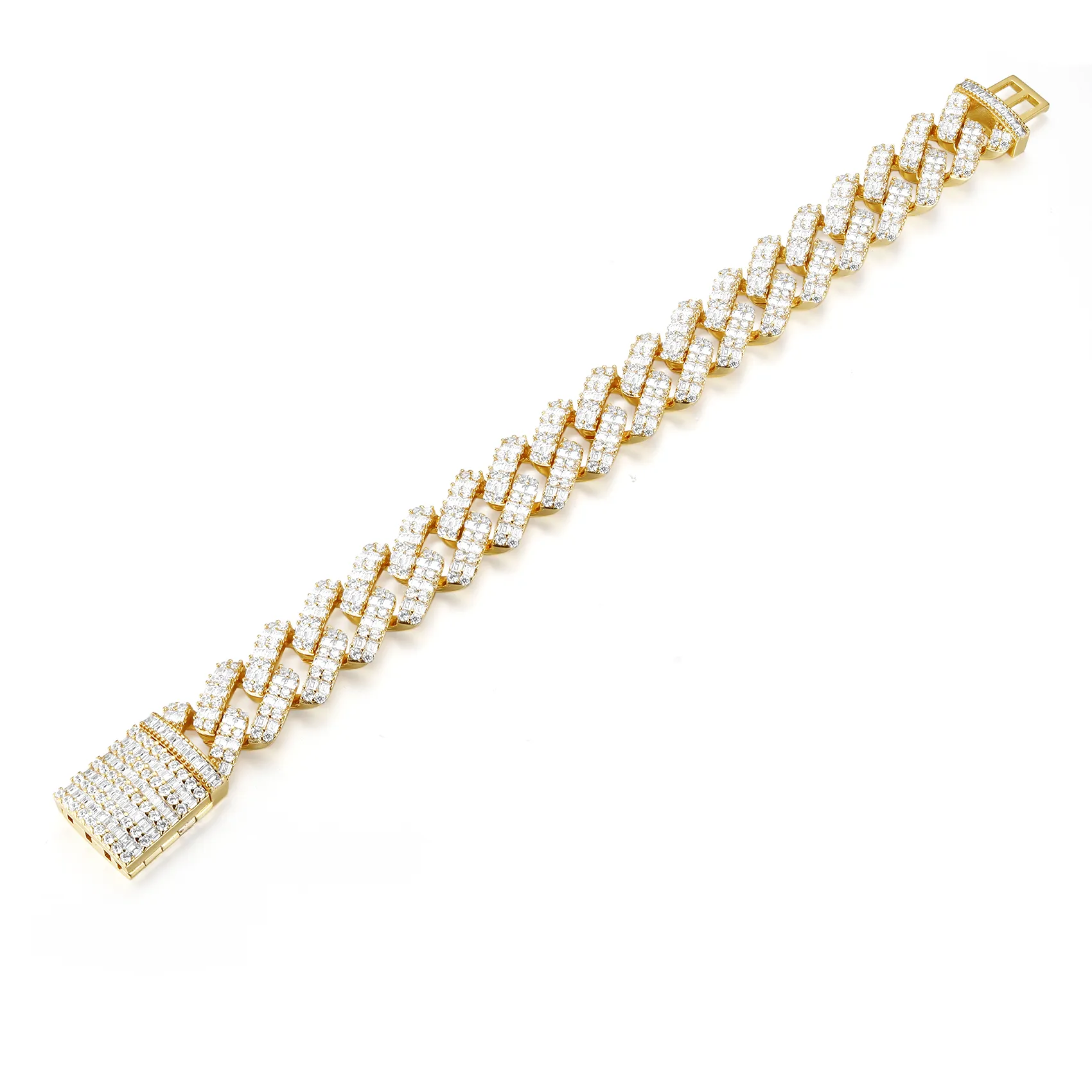 15mm Emerald Cut Prong Bracelet