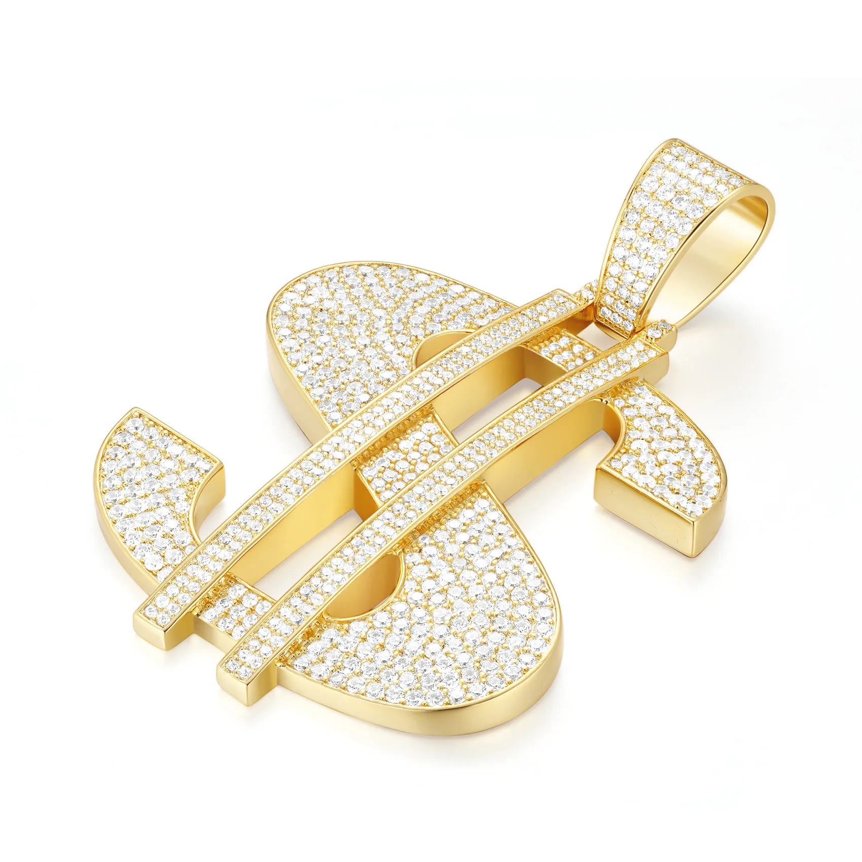 Christmas Gift-14K Gold Dollar Sign Pendant