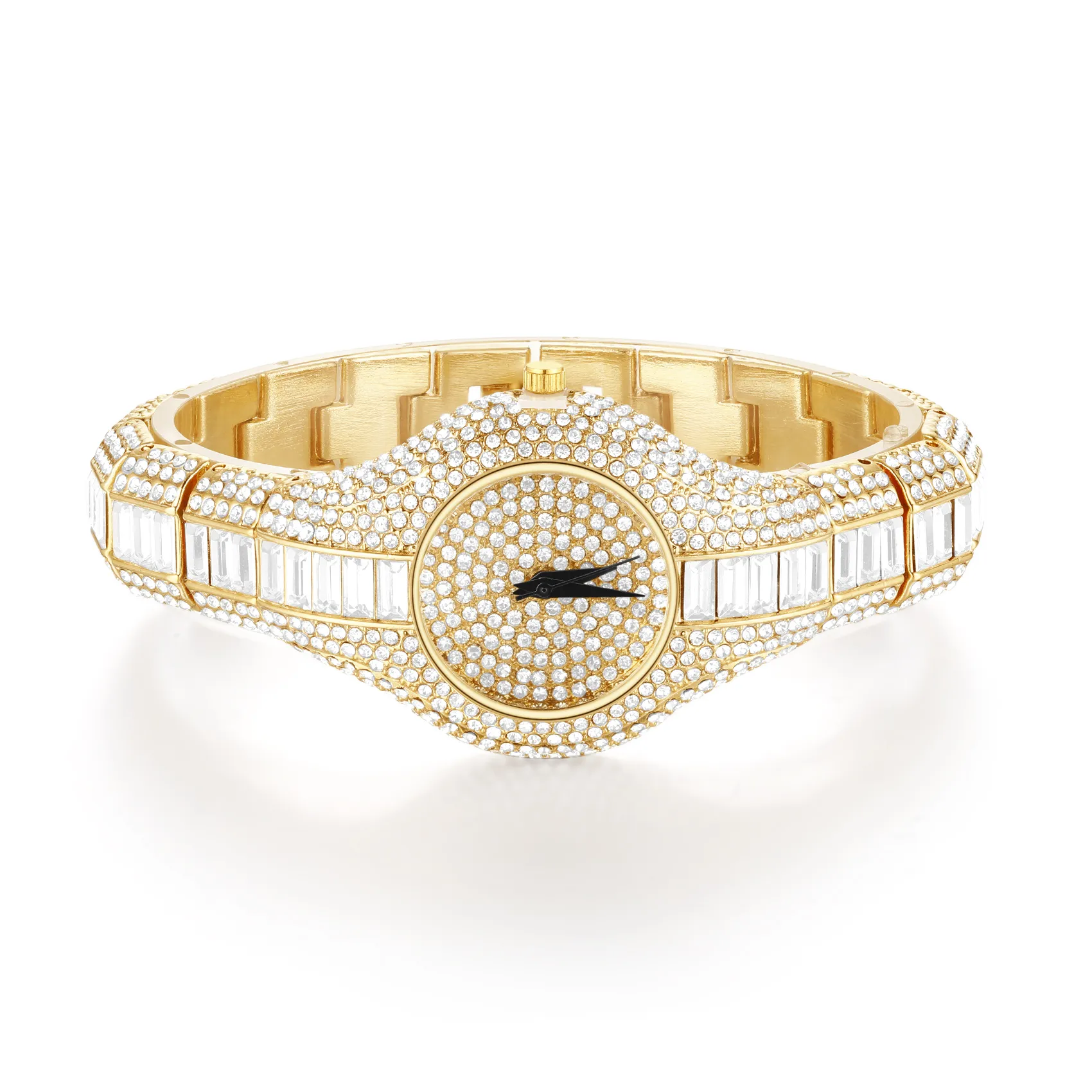 Emerald Cut Diamond Water Resistant Women's Quartz Watch