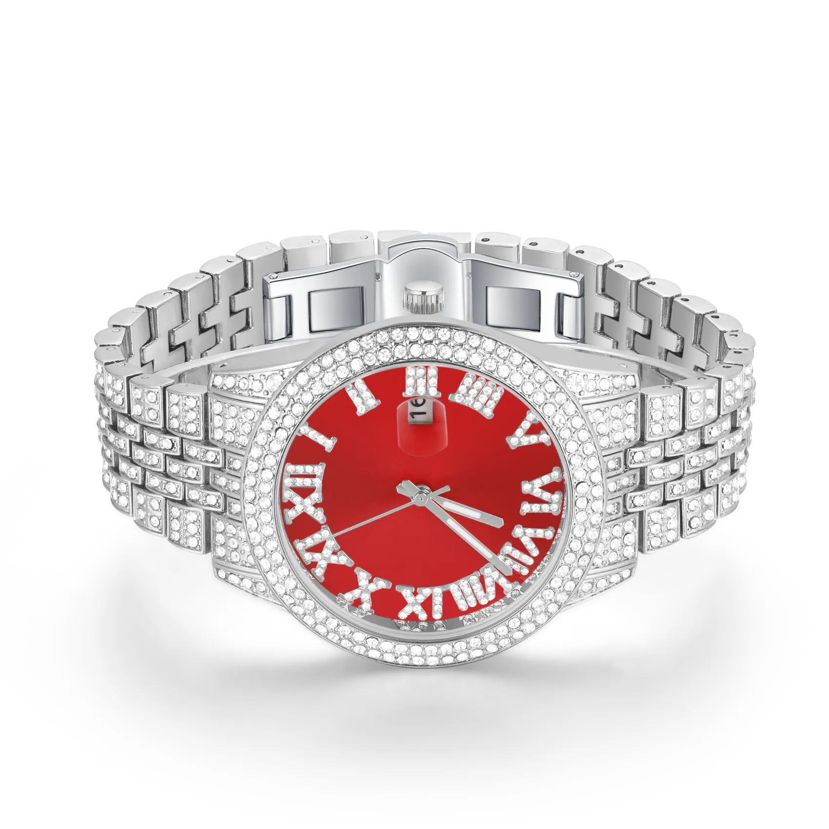 Roman Numerals Round Cut Luminous Water Resistant Men's Quartz Watch