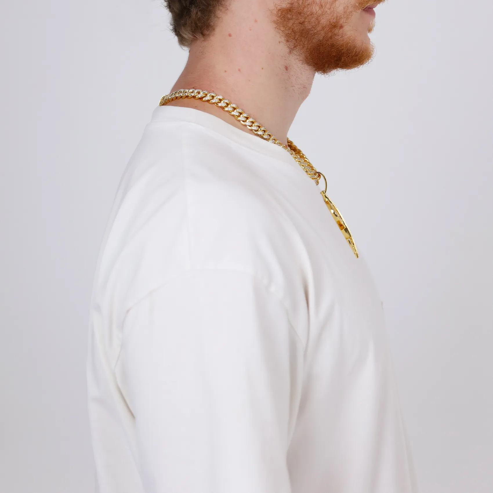 14K Gold Dollar Sign Pendant