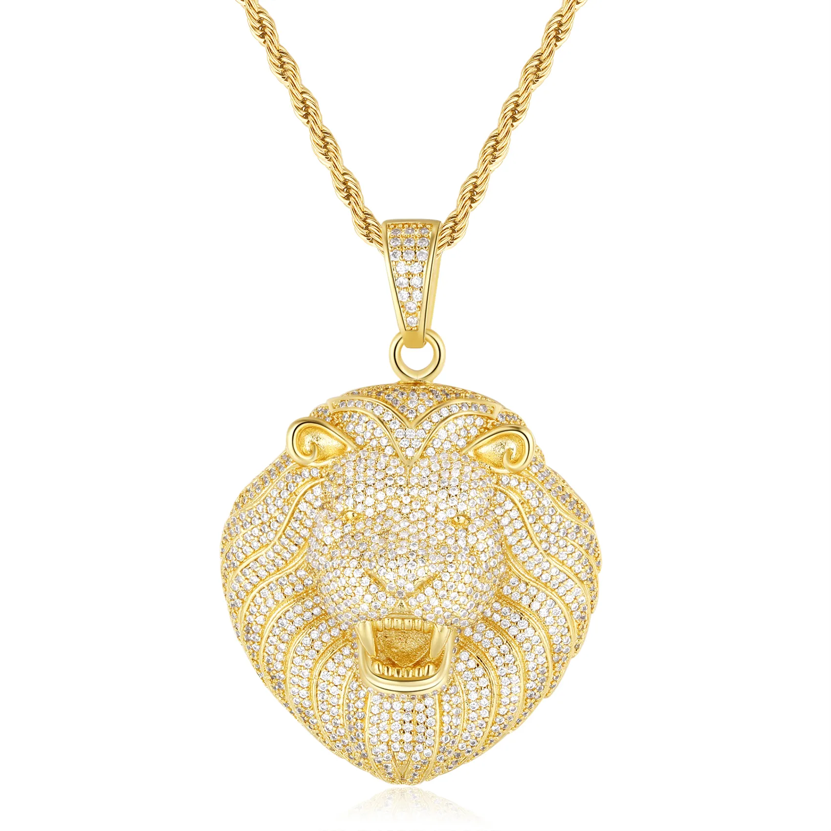 Beast Roaring Lion Head Pendant