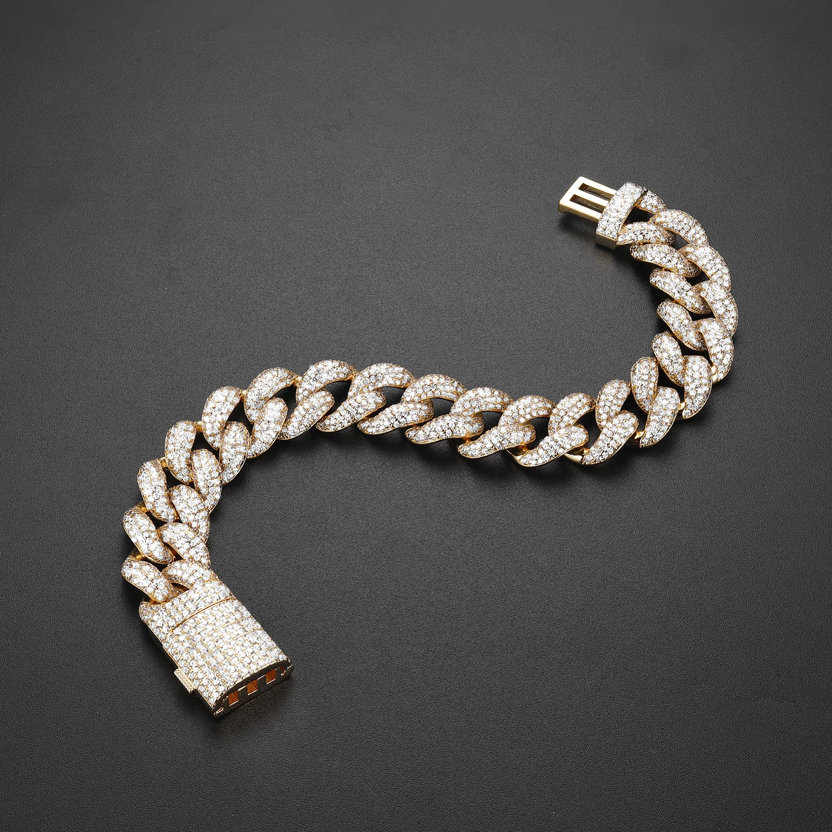 15mm Mars Round Cut Miami Cuban Bracelet