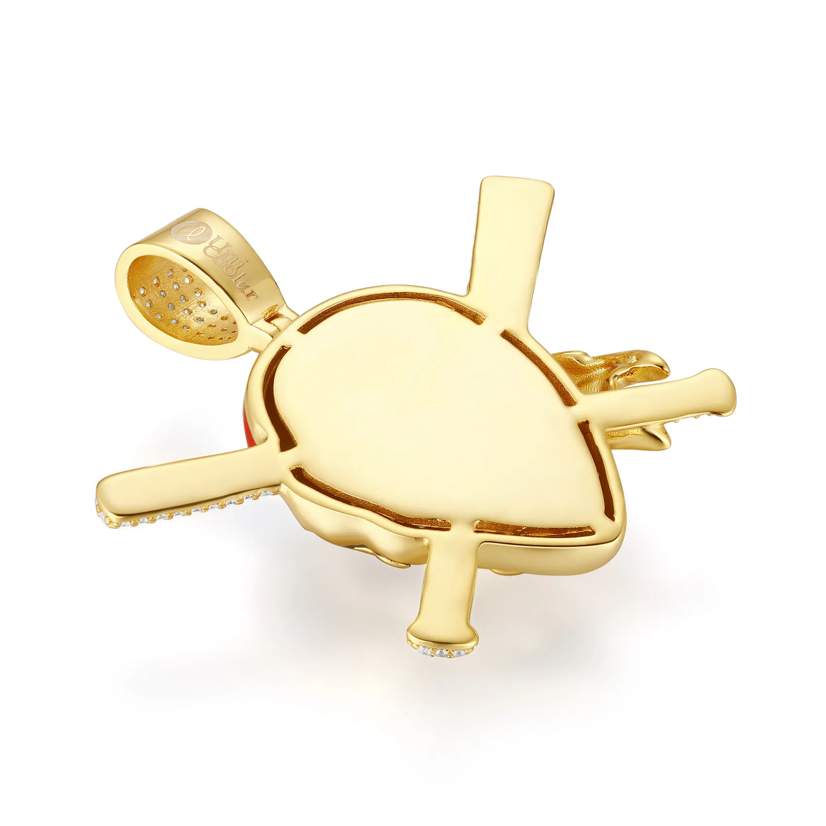 Christmas Gift-14K Gold Enamel Aden Gulf Pirate Pendant