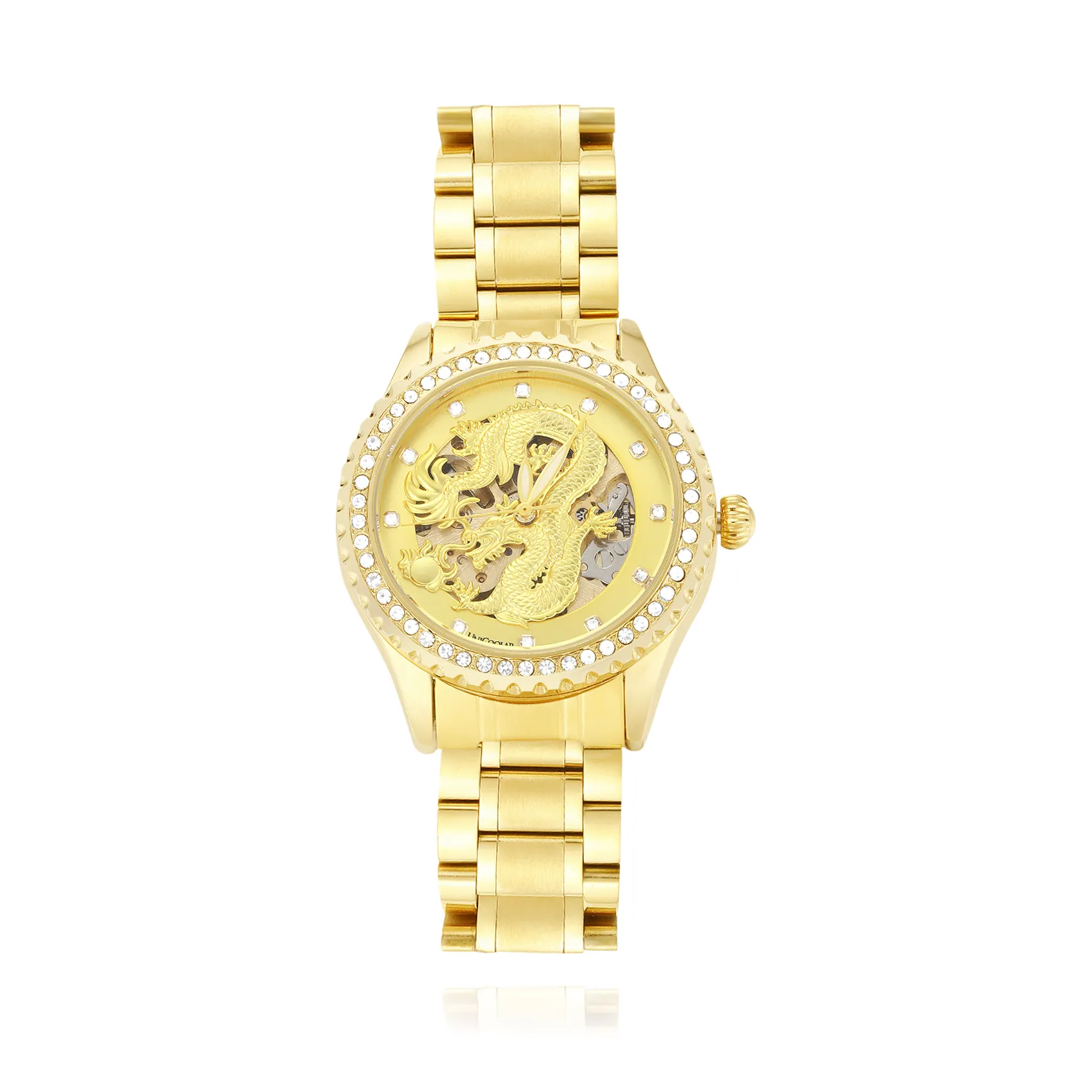 Rock Dragon Water Resistant Luminous Diamond Fashion Automatic Mechanical Men's Watch