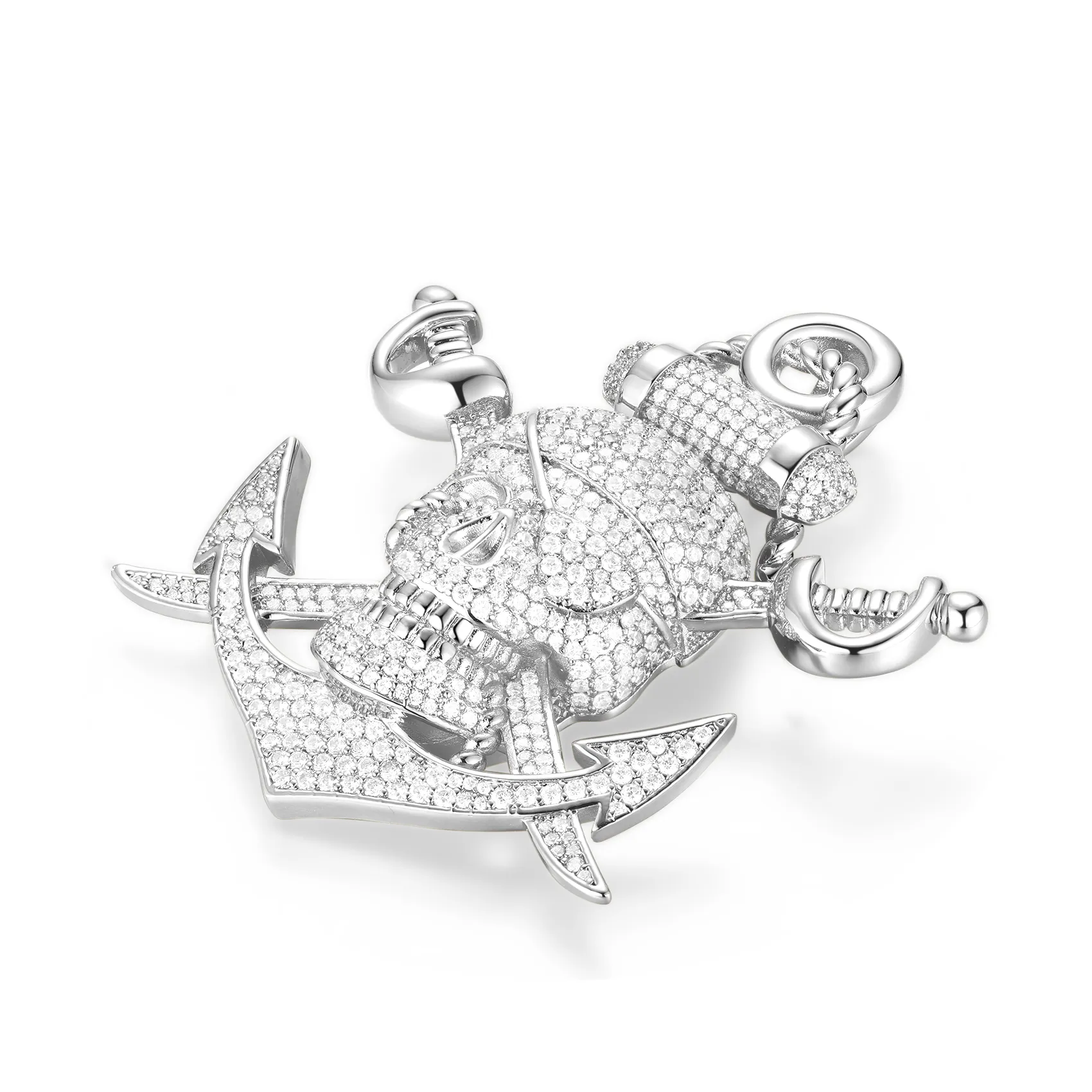 14K Gold Aden Gulf Pirate Skull Pendant