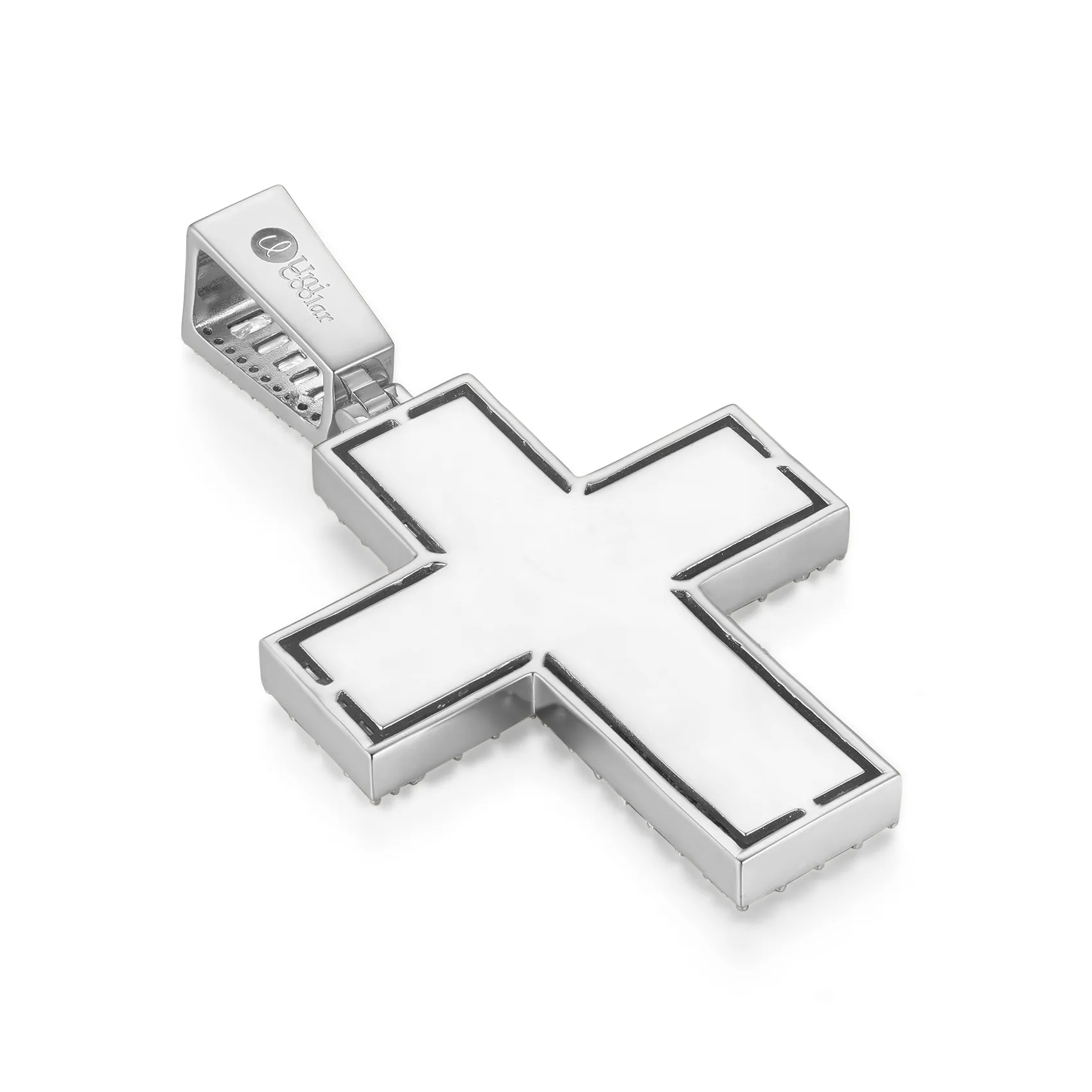 Emerald Cut Cross Pendant