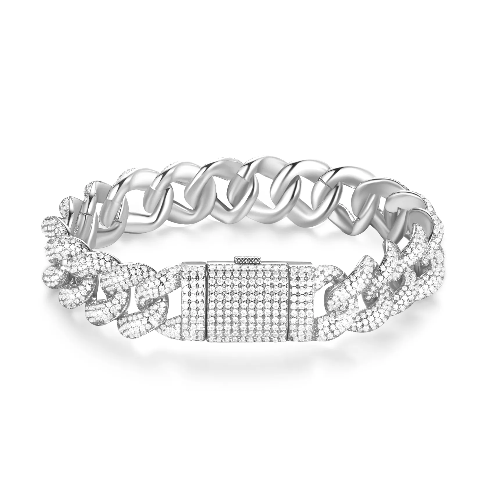 15mm Mars Round Cut Miami Cuban Bracelet