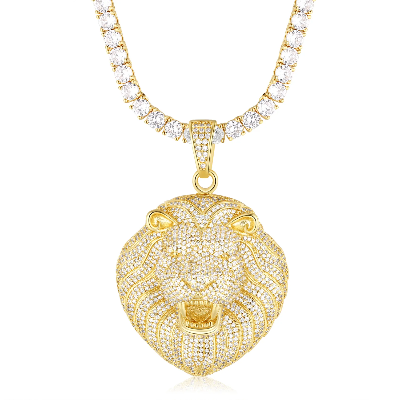 Beast Roaring Lion Head Pendant