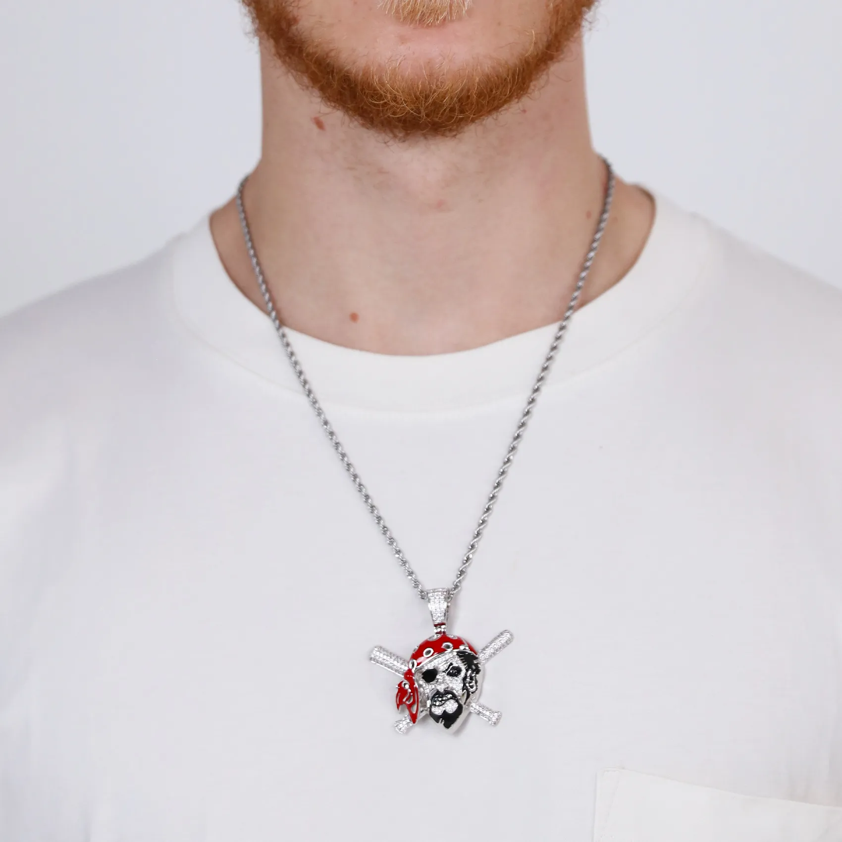 14K Gold Enamel Aden Gulf Pirate Pendant