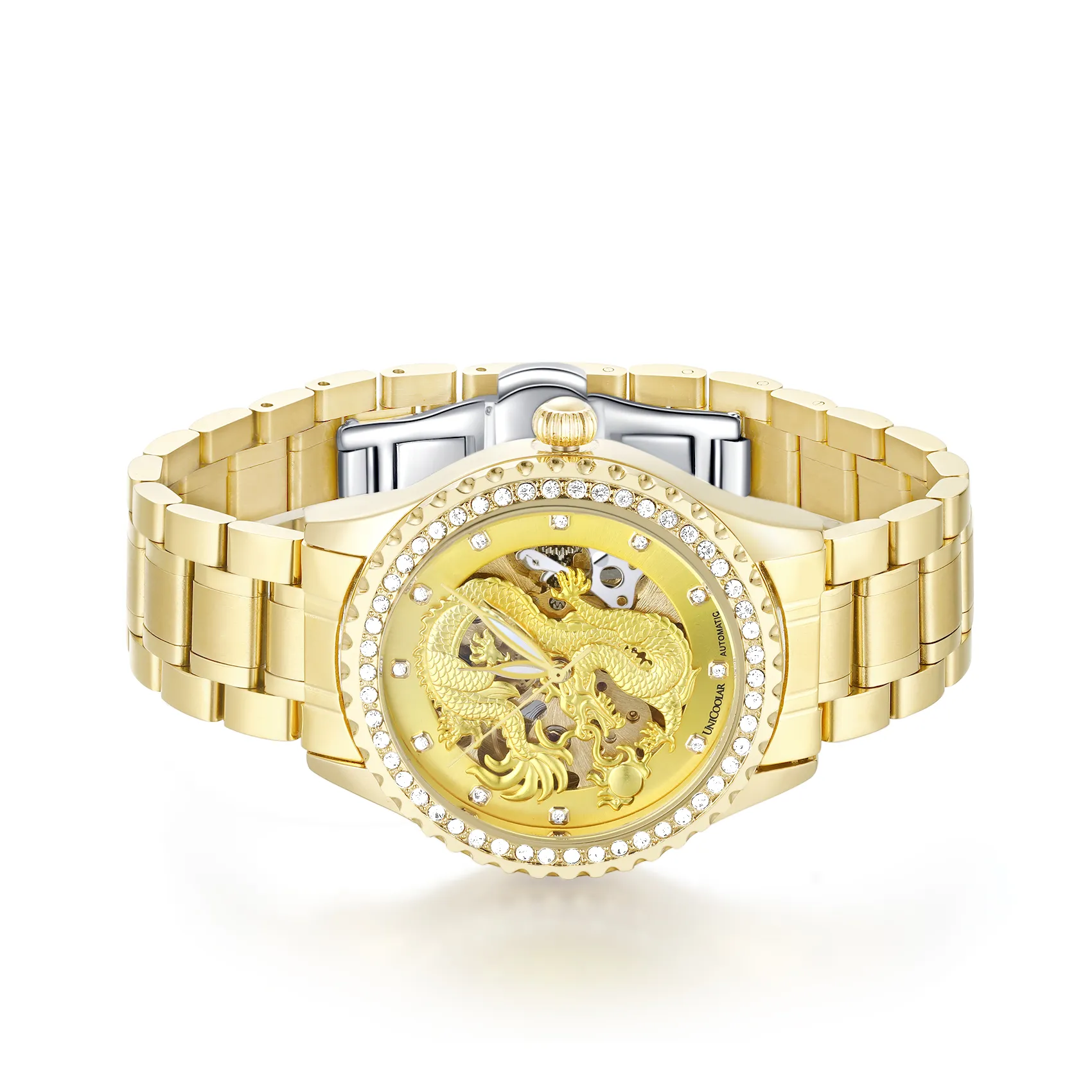 Rock Dragon Water Resistant Luminous Diamond Fashion Automatic Mechanical Men's Watch