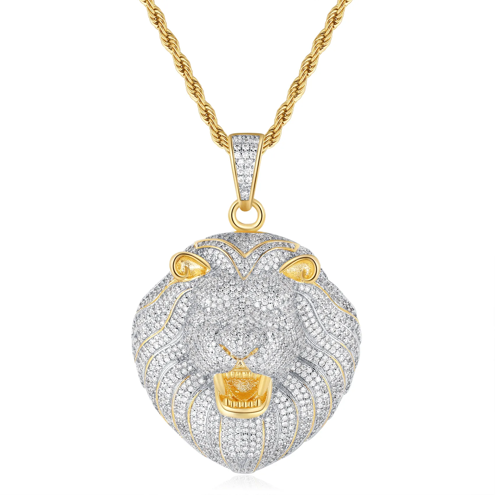Beast Roaring Lion Head Pendant