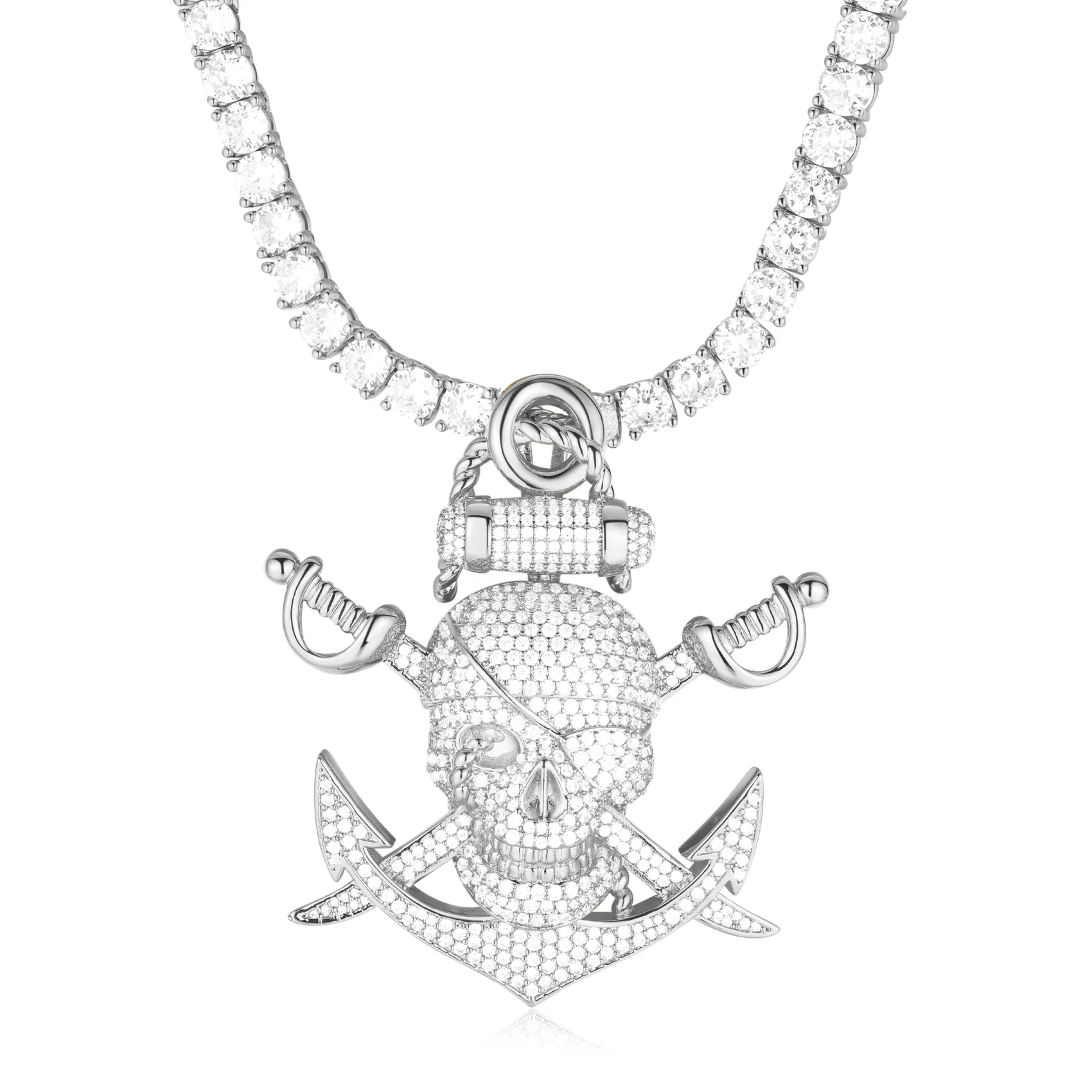 14K Gold Aden Gulf Pirate Skull Pendant