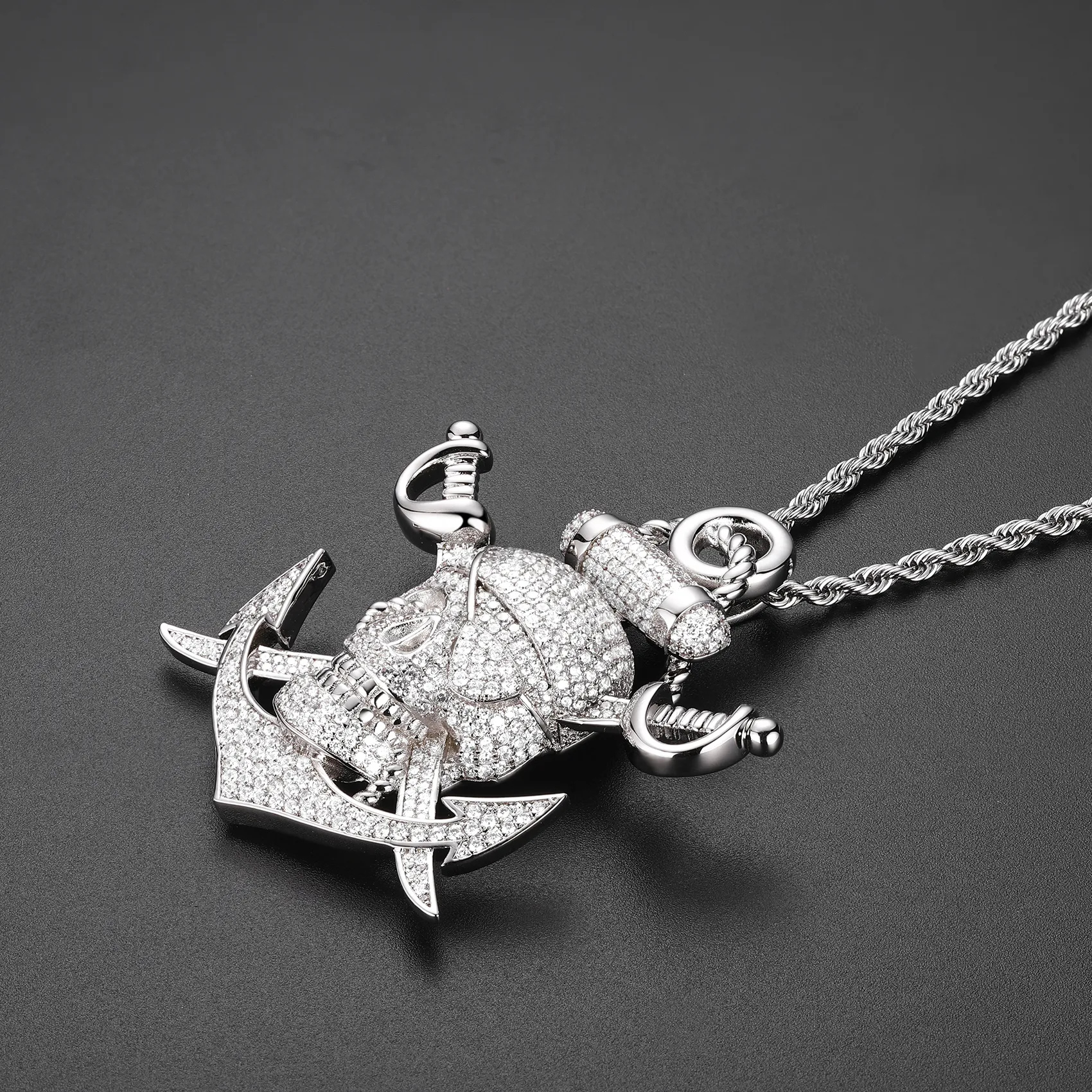 14K Gold Aden Gulf Pirate Skull Pendant