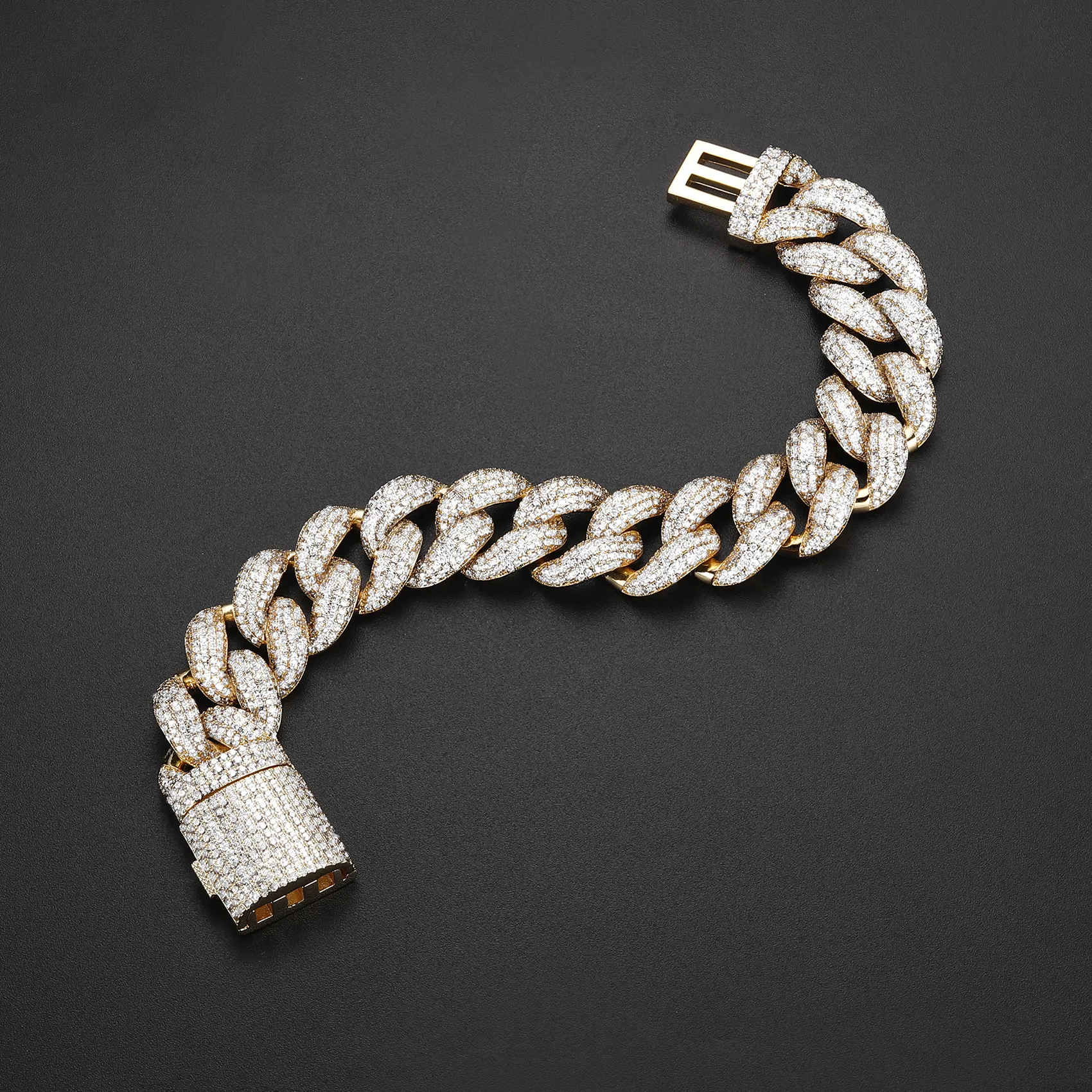 18mm Mars Round Cut Miami Cuban Bracelet