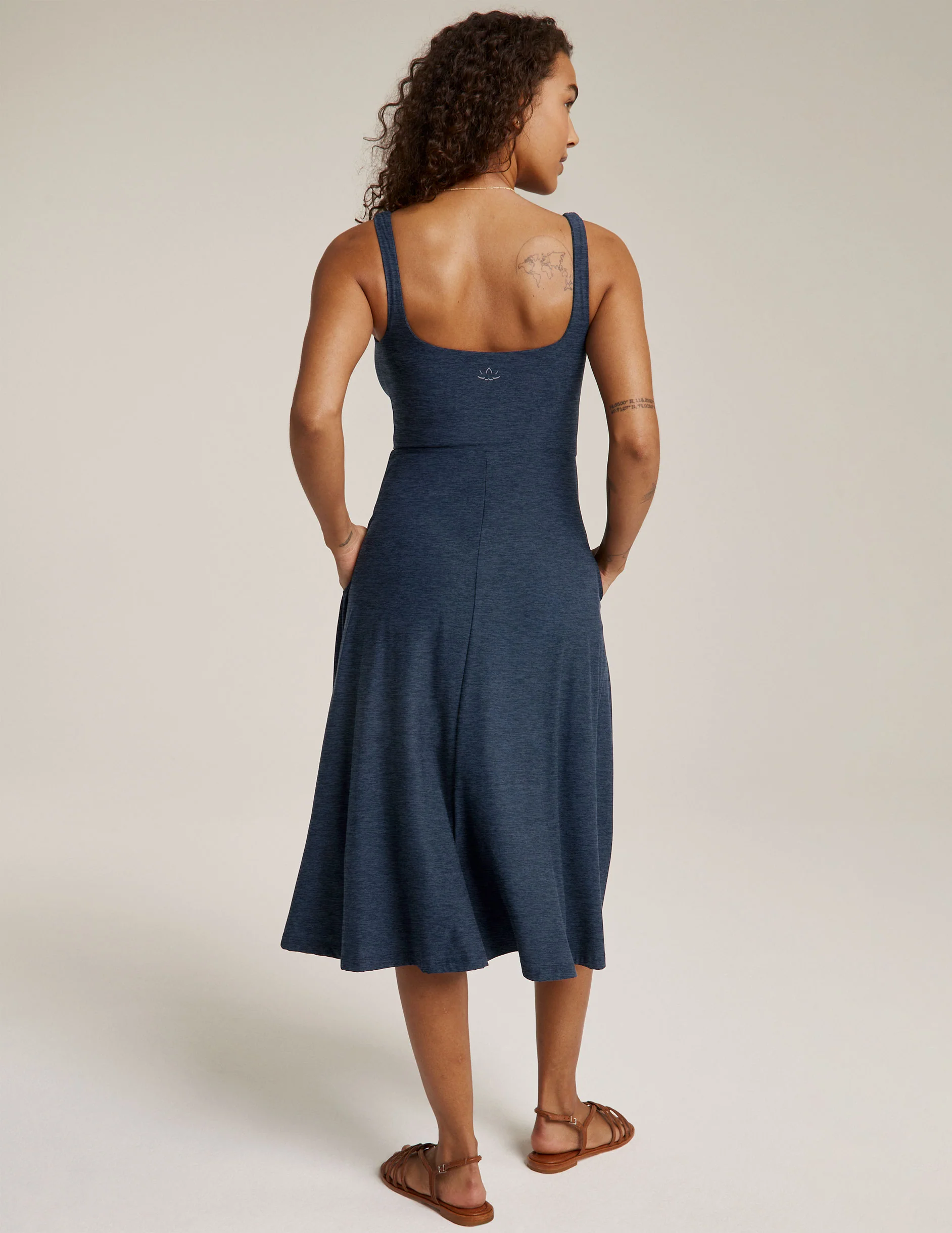 Featherweight At The Ready Square Neck Dress