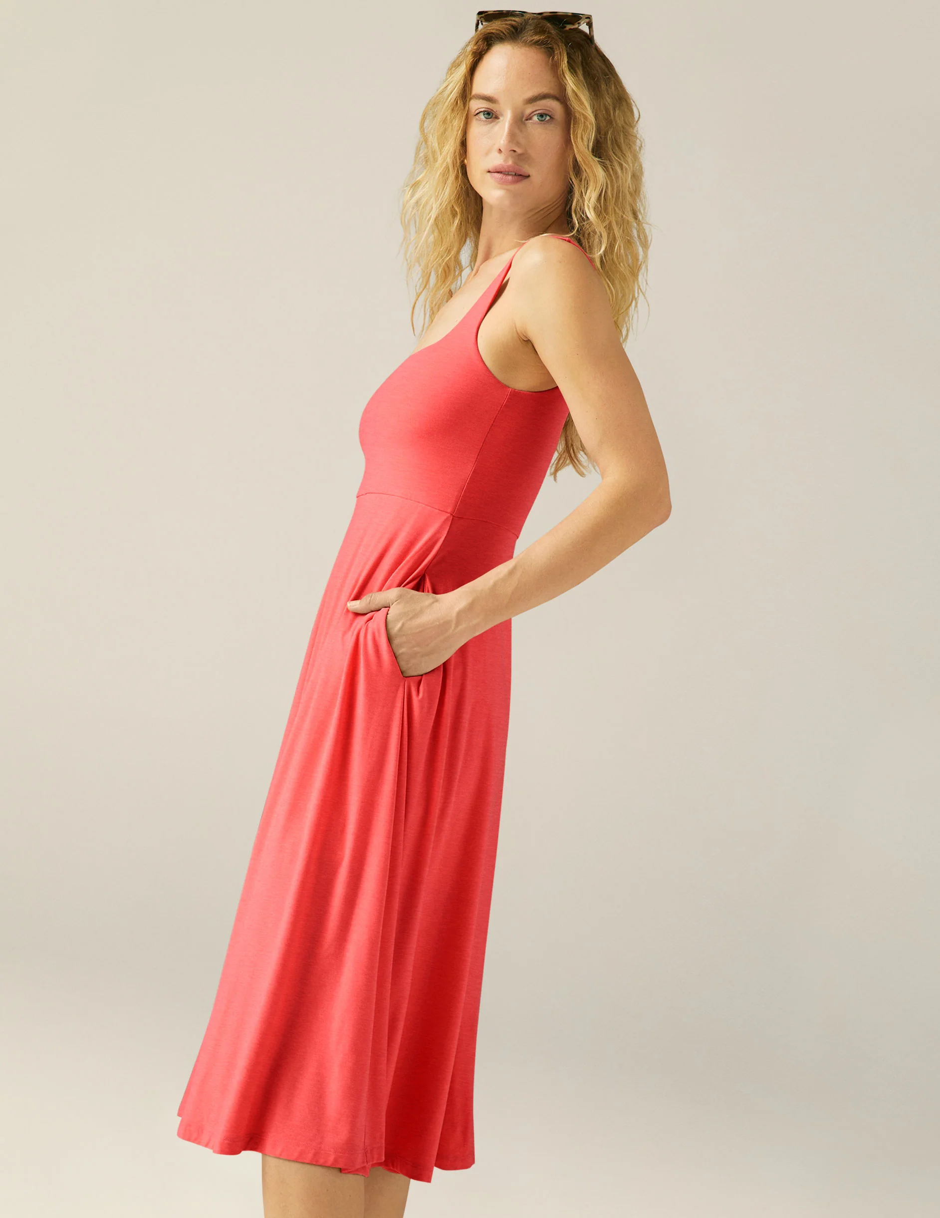 Featherweight At The Ready Square Neck Dress