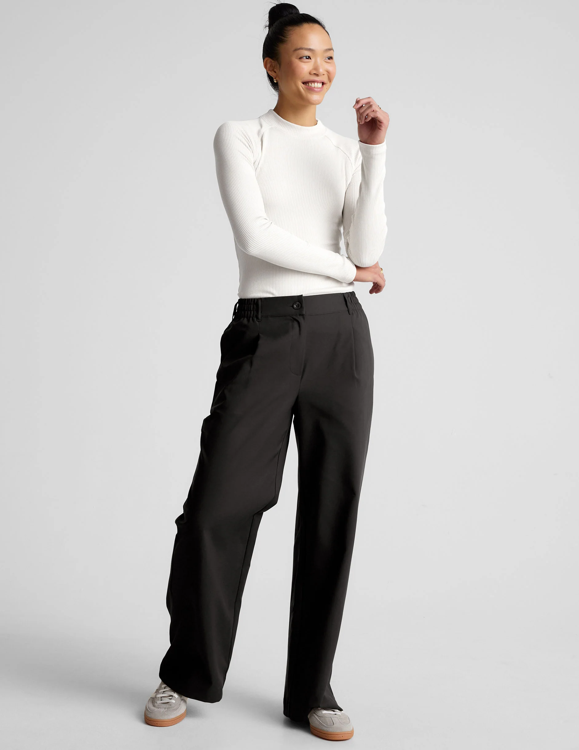 Contours Mock Neck Long Length Top