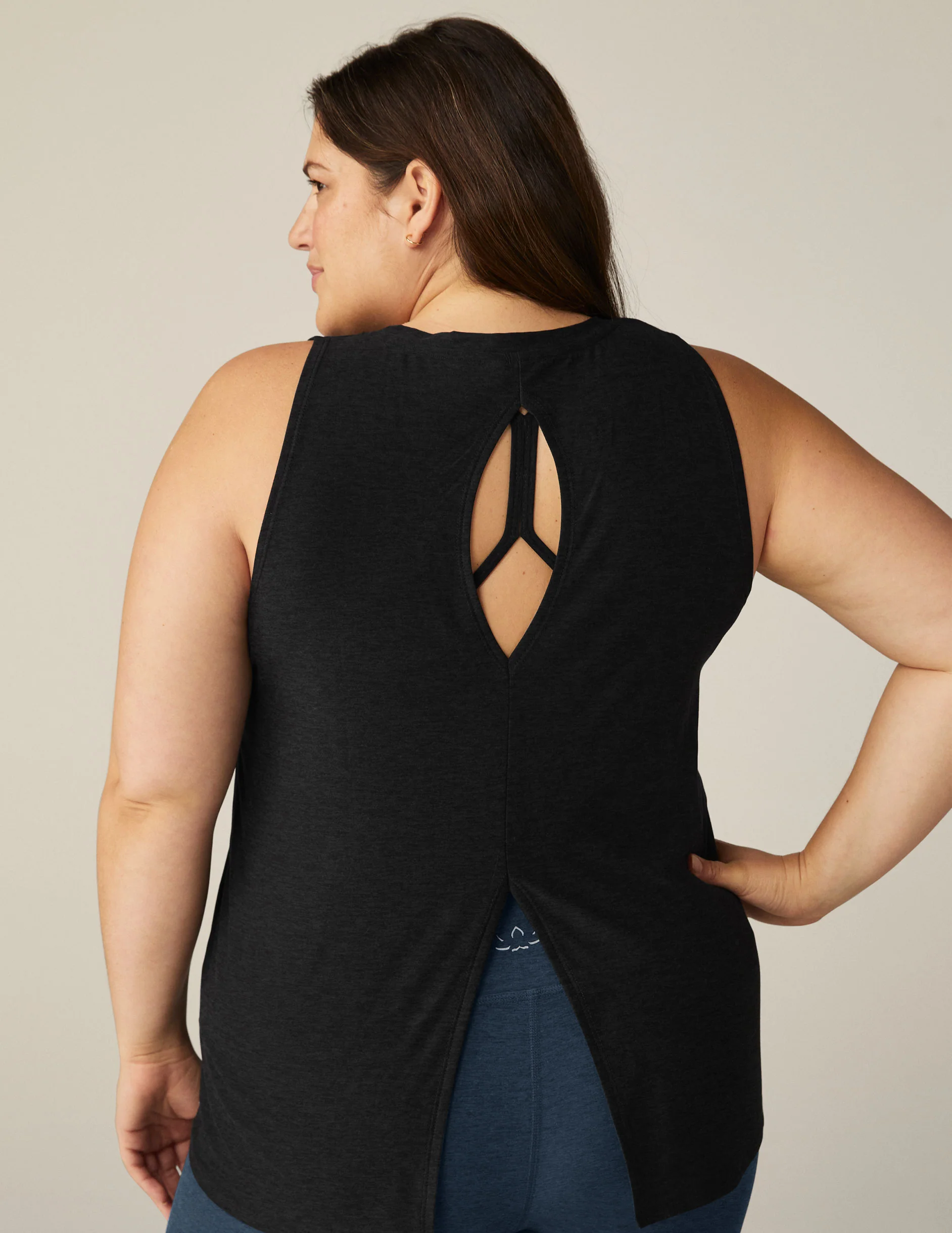Featherweight All About It Split Back Tank (1X-4X)